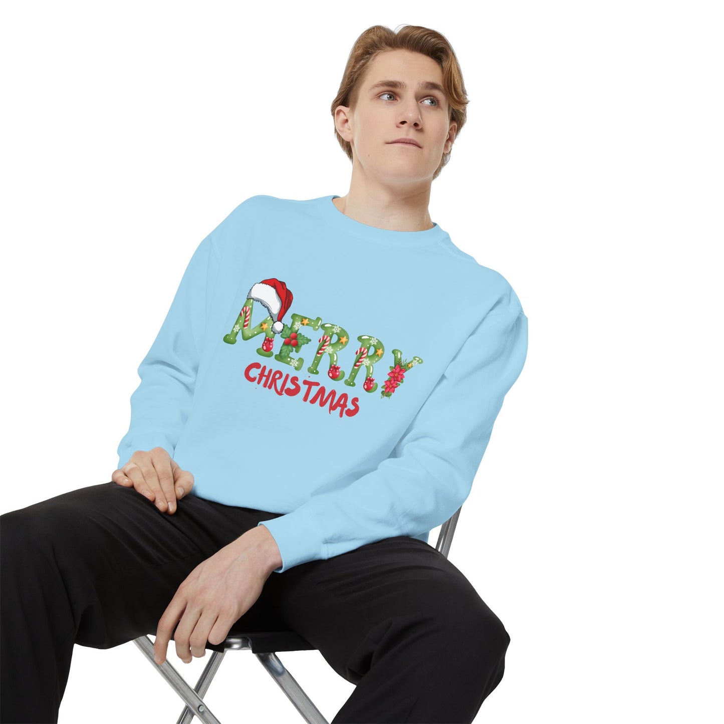 Merry Christmas - Unisex Garment-Dyed Sweatshirt