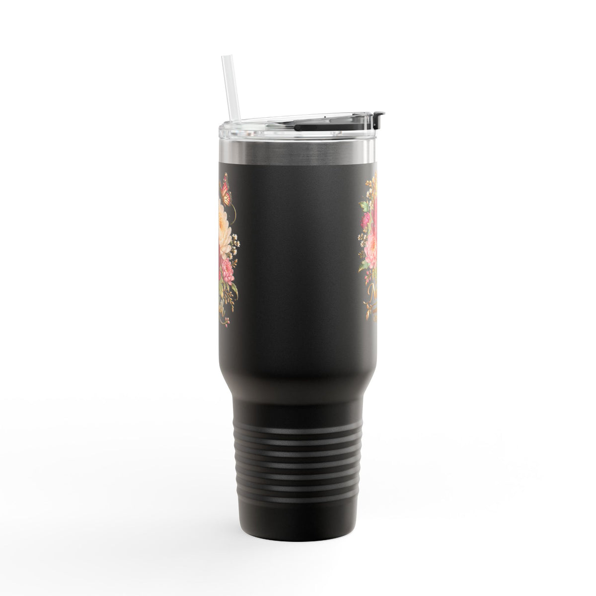 November Birth Flower 40oz Tumbler, Personalized Chrysanthemum Travel Mug - 14551