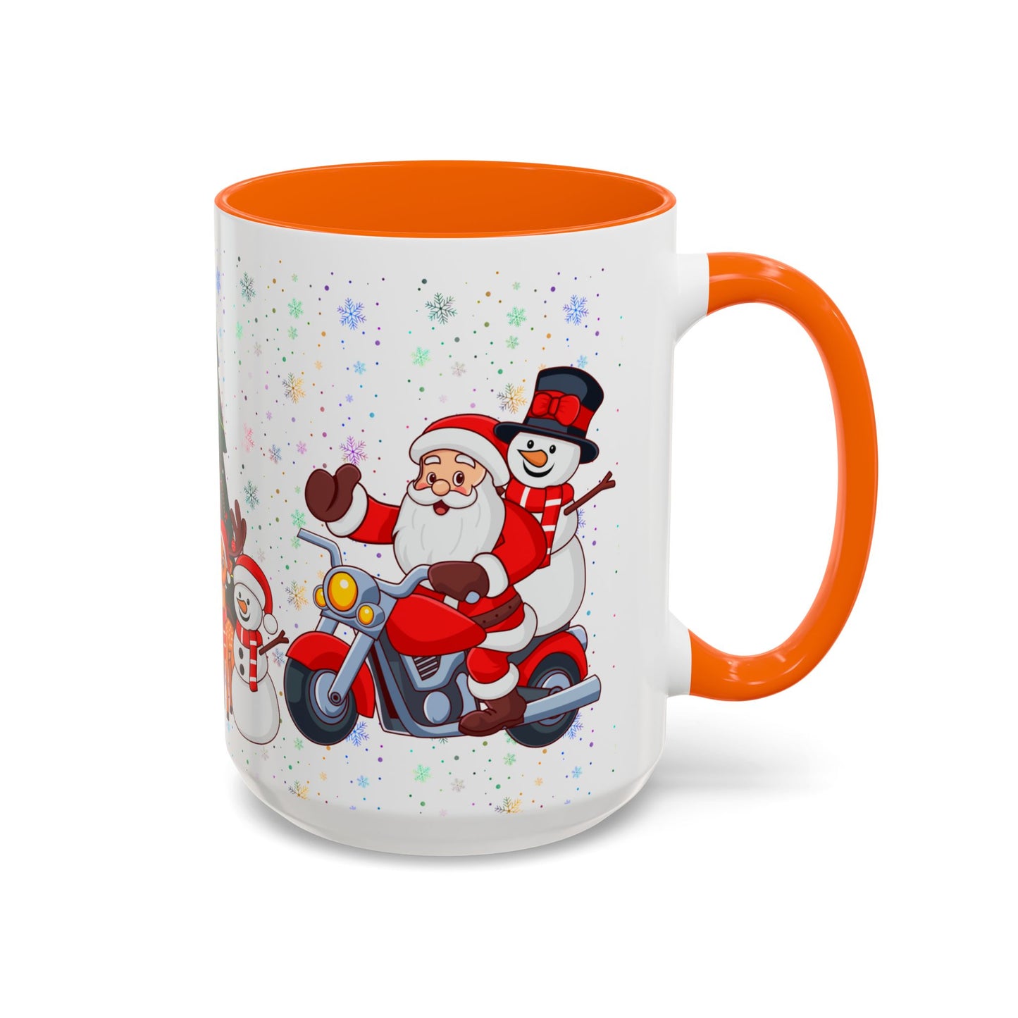 Christmas Party, Santa, Snowman & Reindeer - Accent Coffee Mug (11, 15oz) - 10427