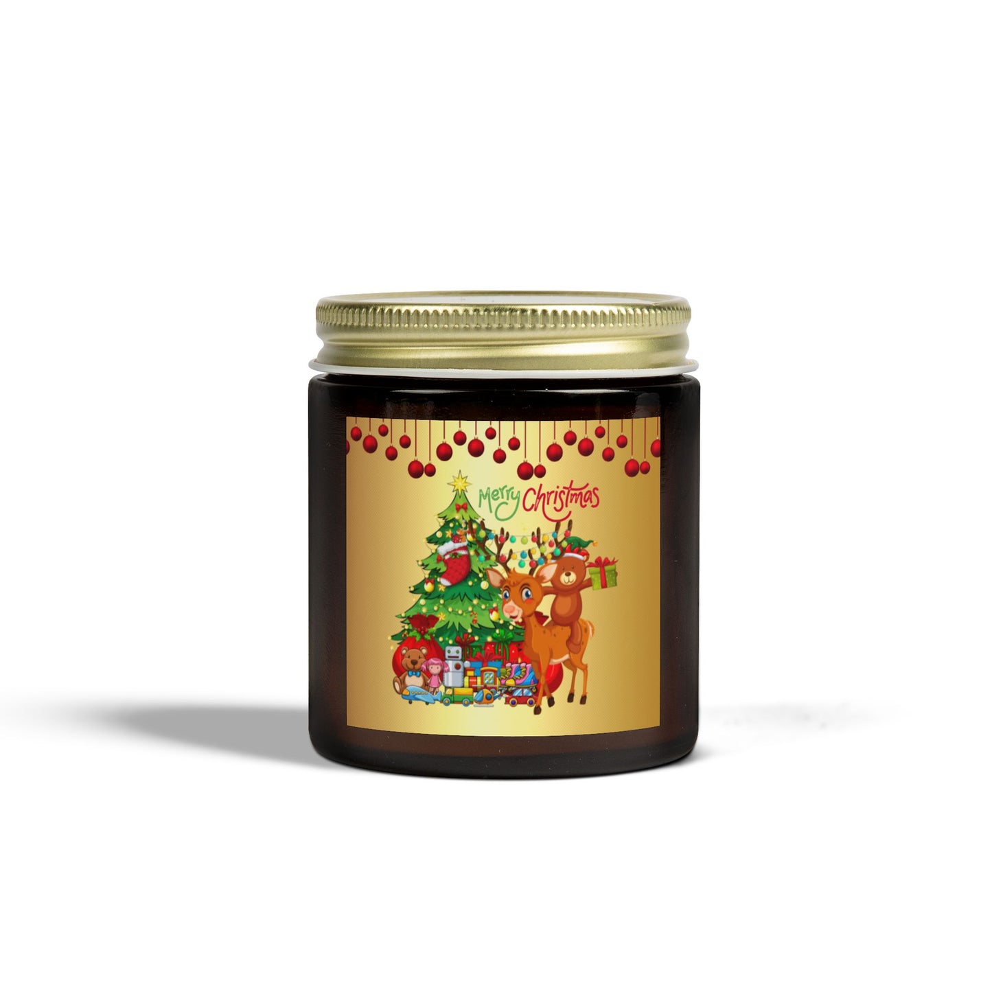 Merry Christmas - Scented Candles, Coconut Apricot Wax (4oz, 9oz)