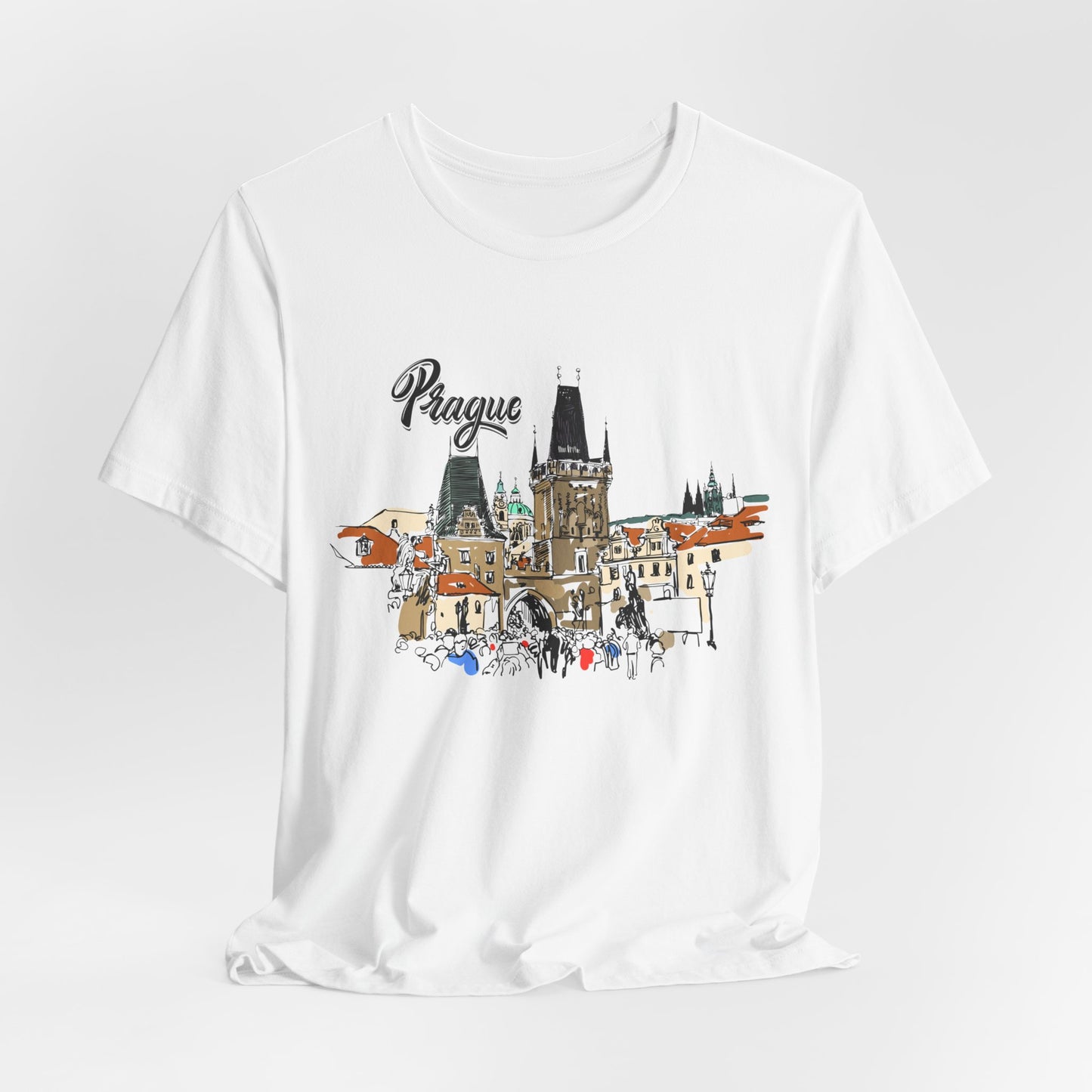 Prague Graphic Unisex Tee - Perfect Travel Souvenir - 12135