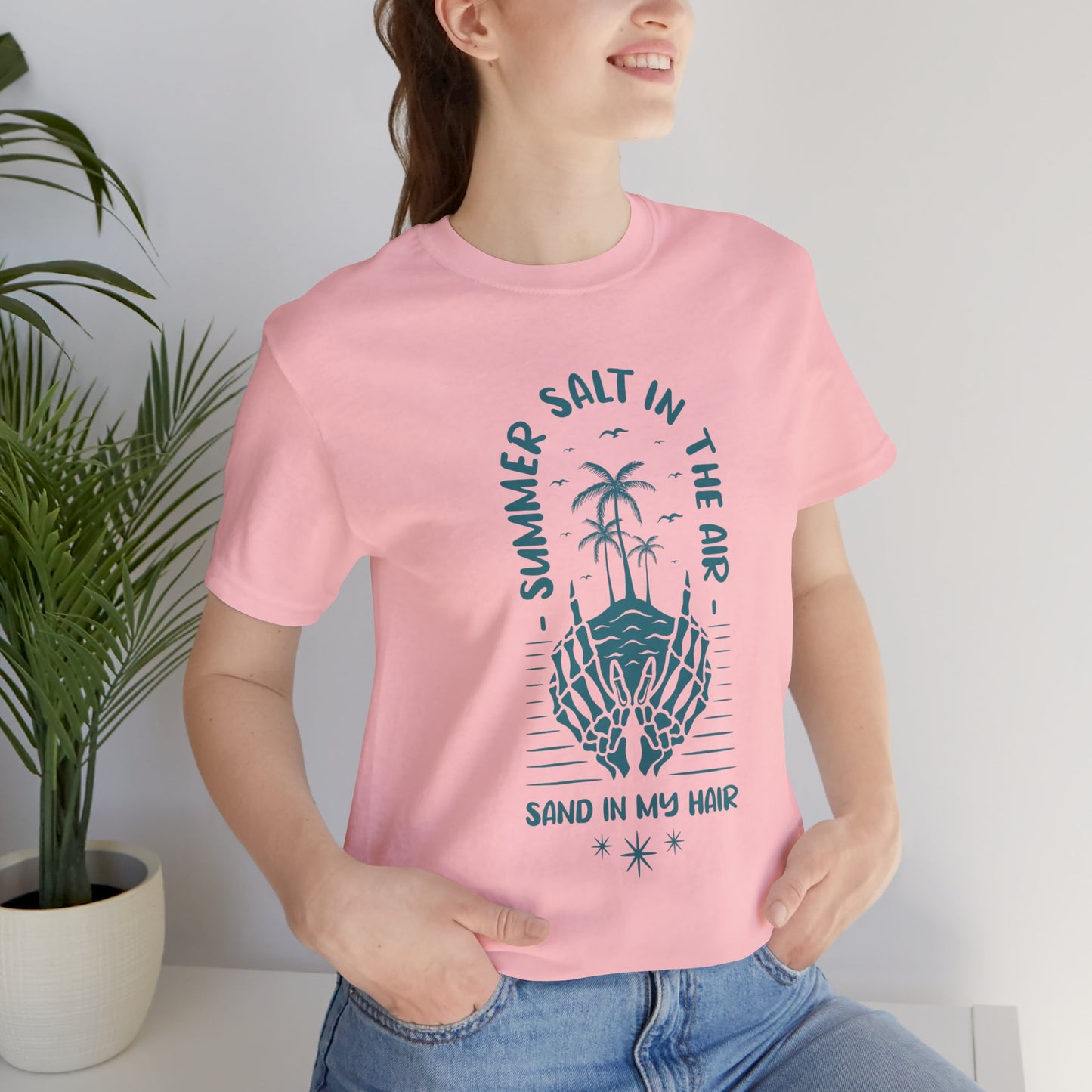 Summer Salt In The Air, Sand In My Hair - Unisex Jersey Short Sleeve Tee