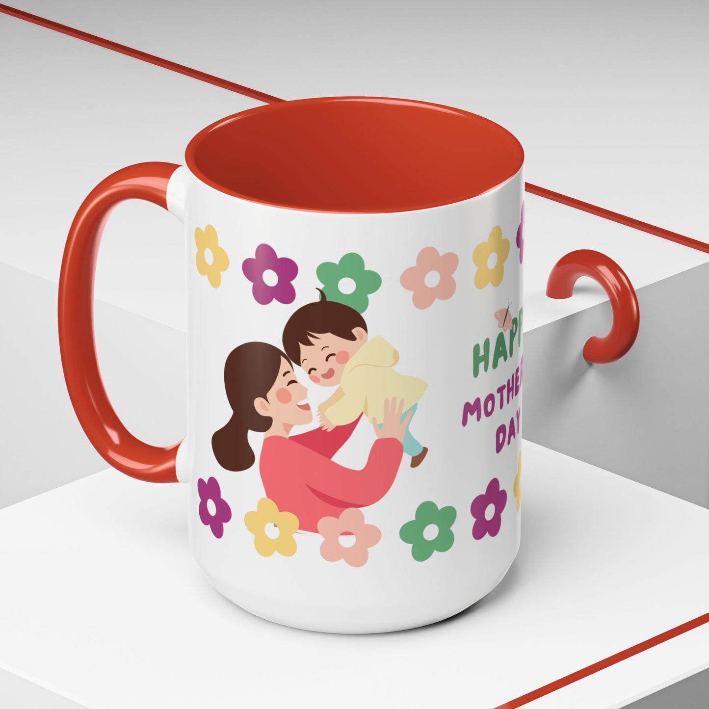 Happy Mother's Day Floral Accent Coffee Mug - 11/15oz - 12491