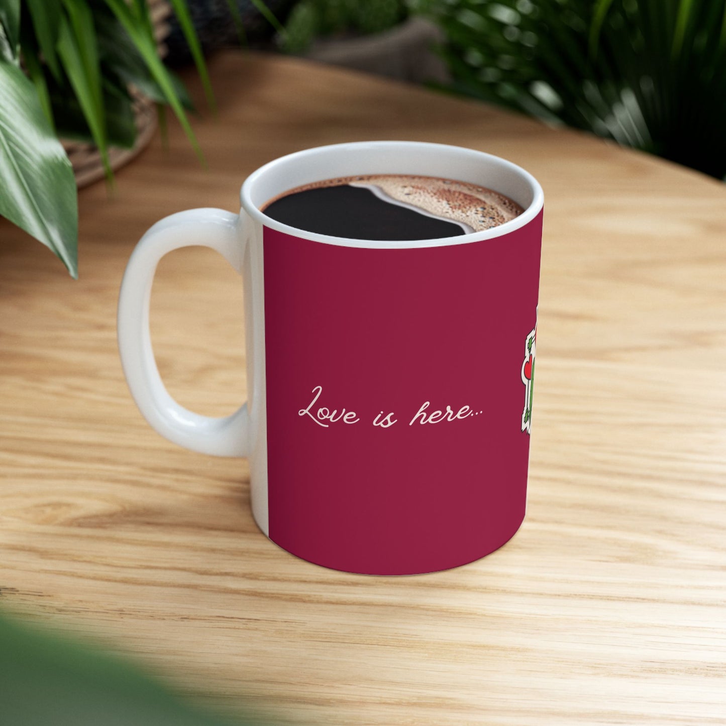 Birds, Love is Here.. With You - Ceramic Mug, (11oz, 15oz) - 11089