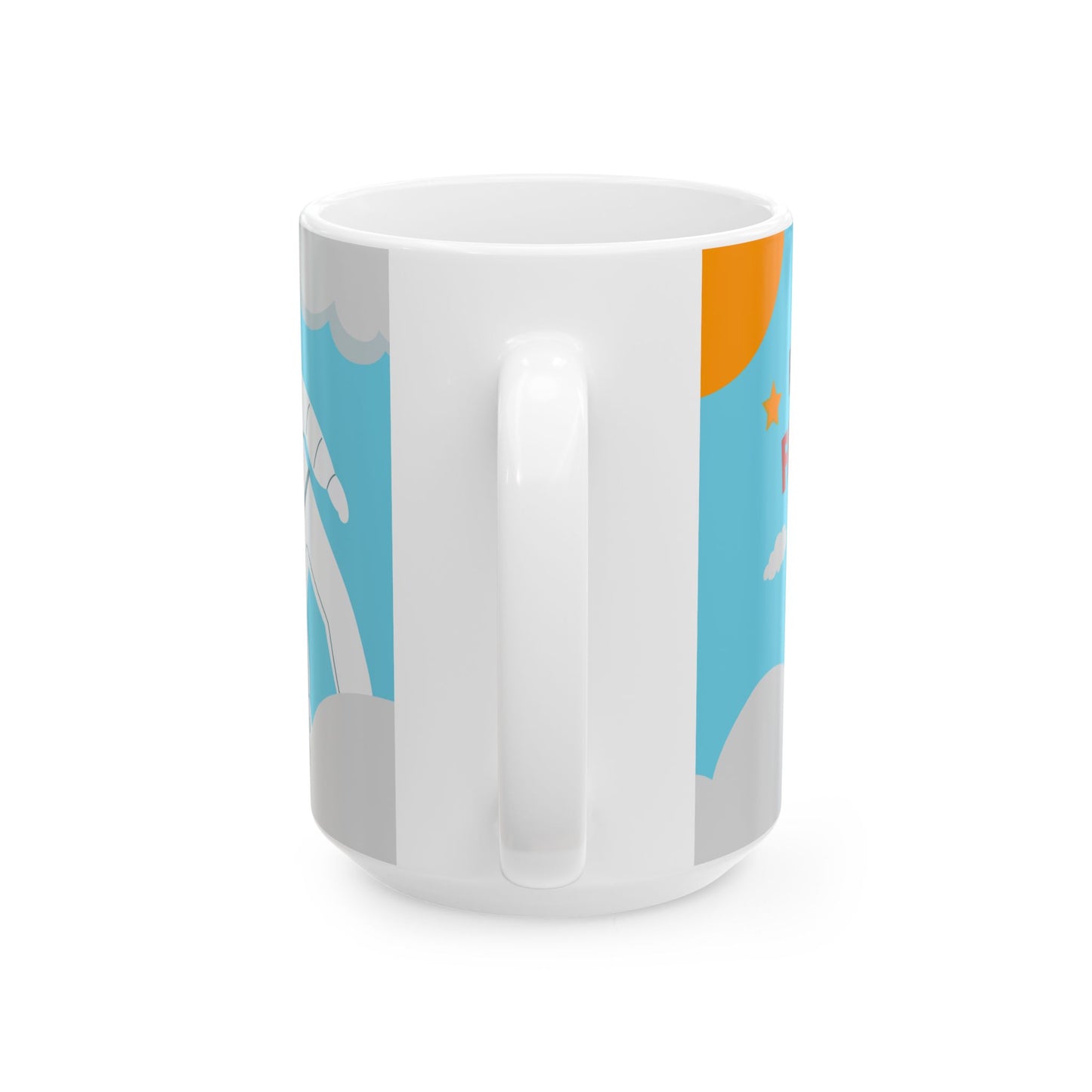 Space Themed Father's Day Ceramic Mug - Perfect Gift for Dads, Astronaut Lovers - 14051