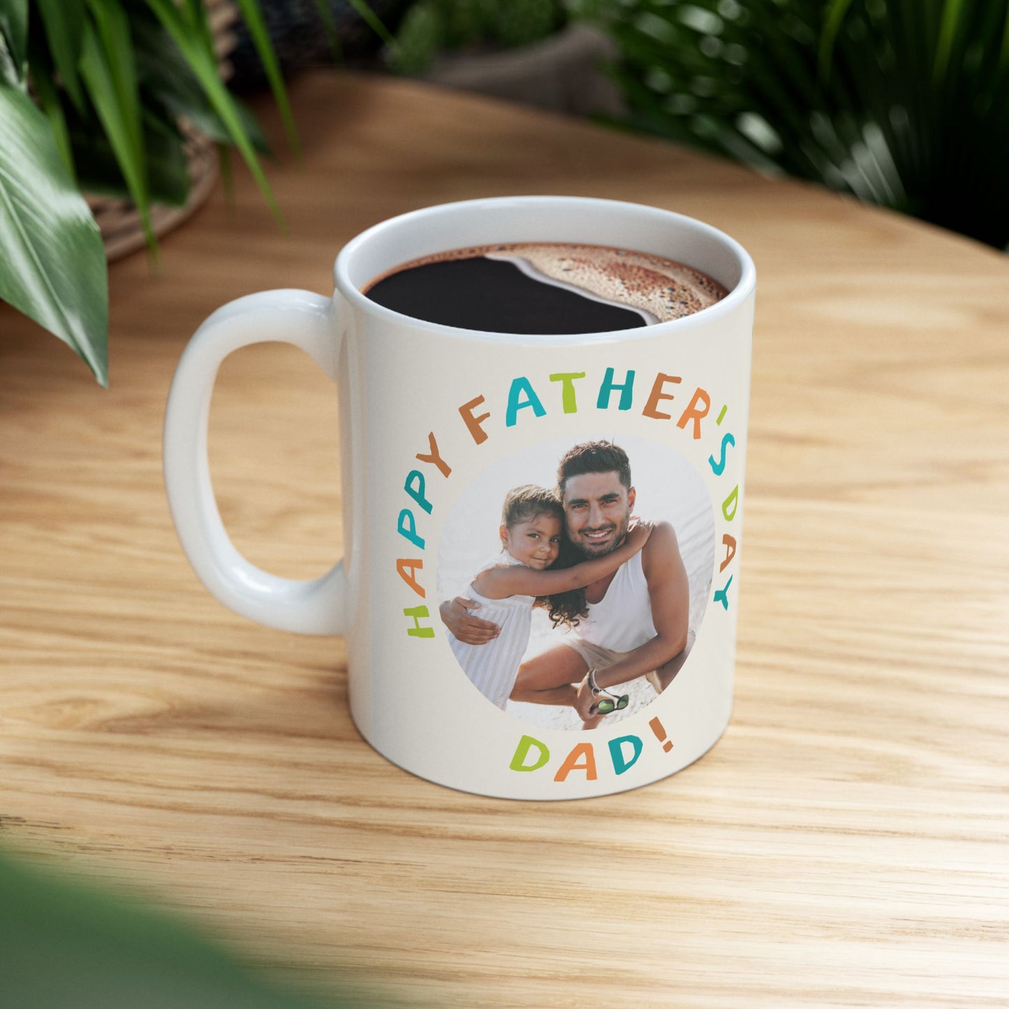 Personalized Father's Day Mug, Gift for Dad, Custom Ceramic Cup for Him, Coffee Lover Present, Heartfelt Message - 14032