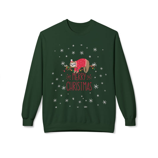 Panda, Merry Christmas - Unisex Midweight Softstyle Fleece Crewneck Sweatshirt - 10528