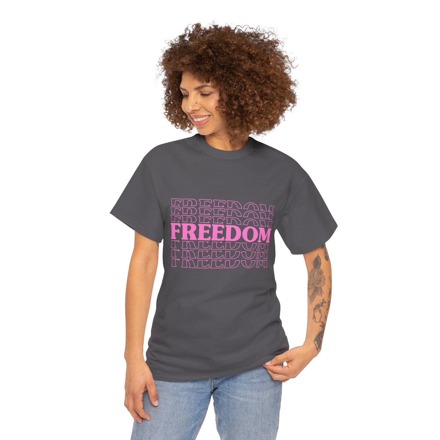 Bold Freedom Graphic Tee, Unisex Heavy Cotton Shirt, Casual Wear, Gift for Freedom Lovers, Statement T-Shirt, Everyday Essentials - 13518
