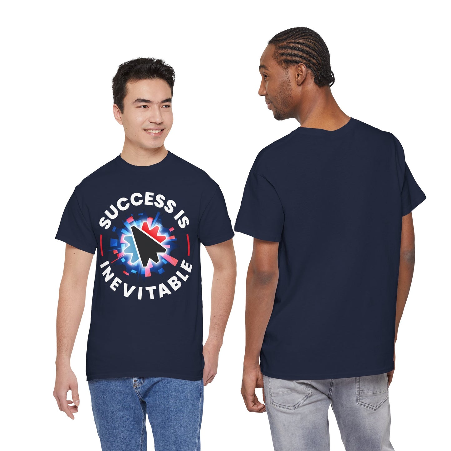 Success Is Inevitable T-Shirt – Motivational Graphic Tee with Cursor Design - 14884