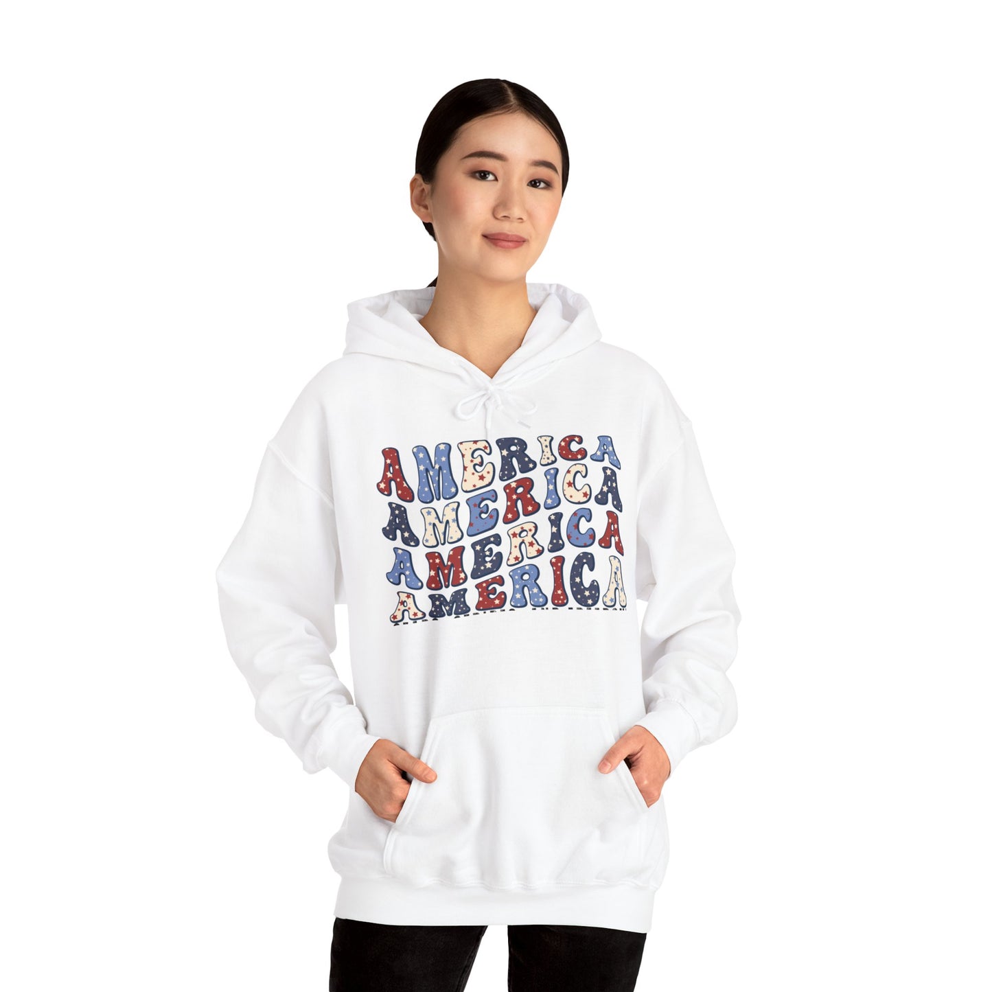 July 4, America - Unisex Heavy Blend™ Hooded Sweatshirt