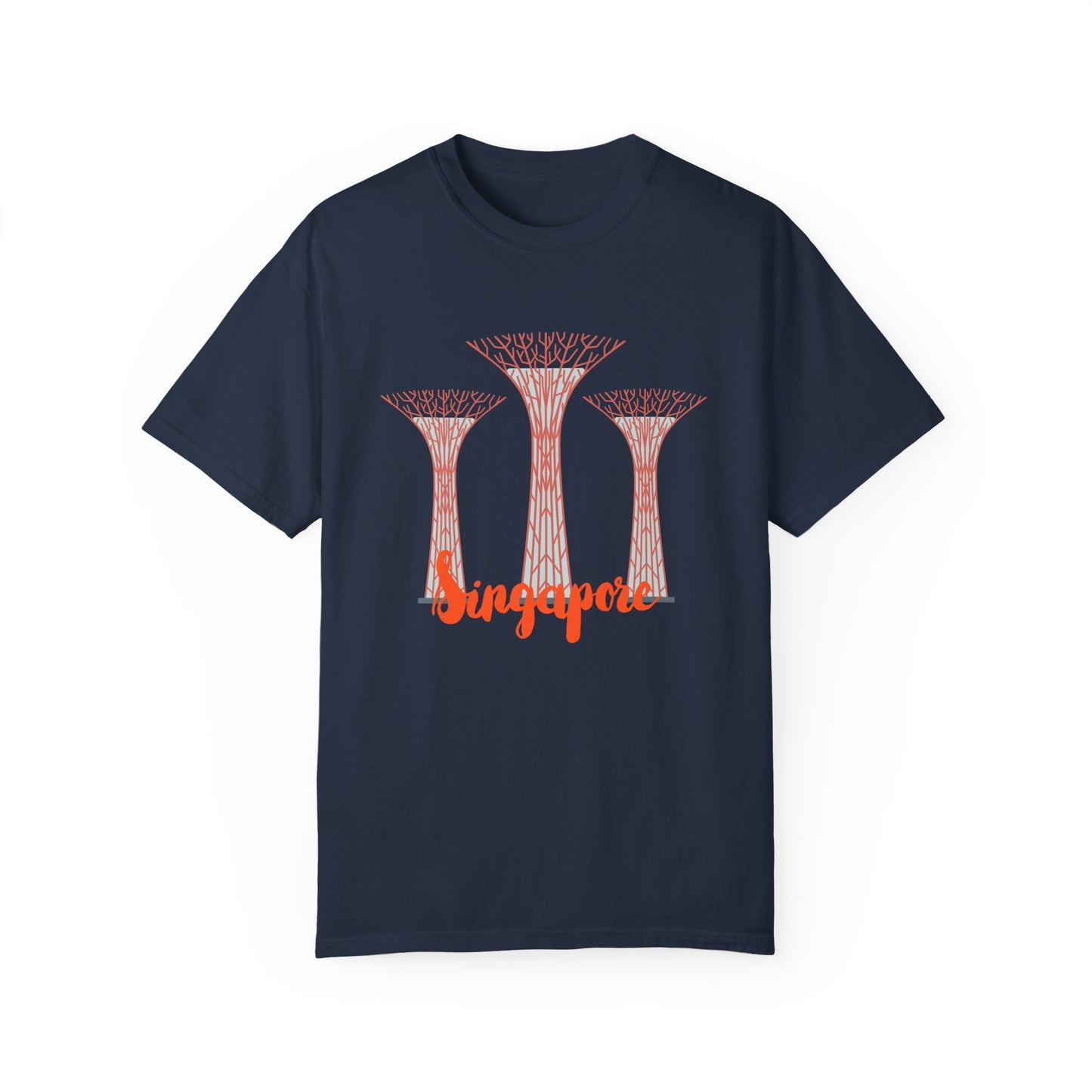 SingaporeT-Shirt - Casual Unisex Garment-Dyed Tee - 12085