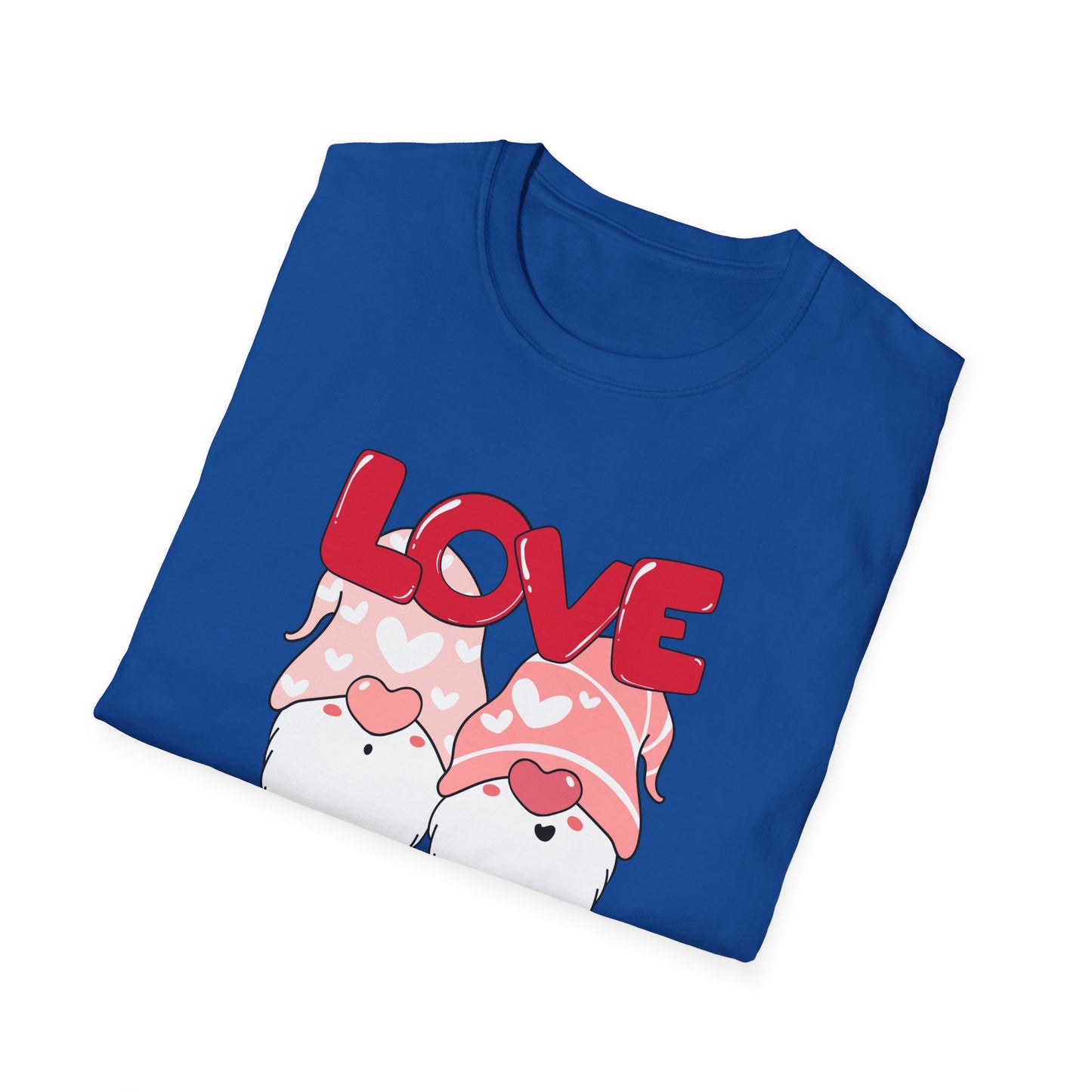 Gnomes, Love, Happy Valentine's Day - Unisex Softstyle T-Shirt - 11444
