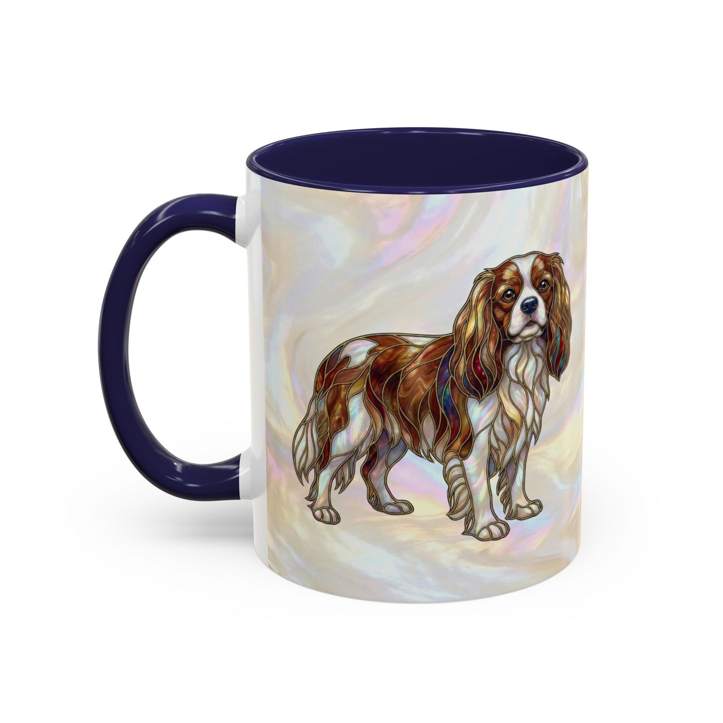 Cavalier King Charles Accent Coffee Mug -Stained Glass Style (11/15oz) - 14624