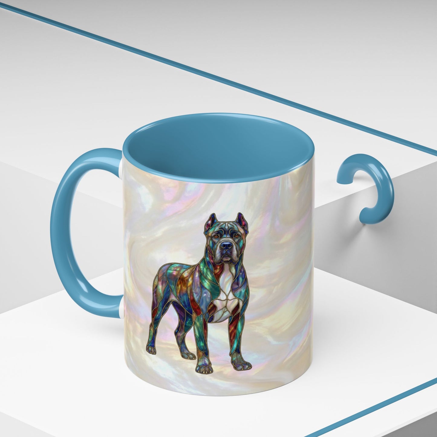 Cane Corso Accent Mug — Stained Glass Design (11/15 oz) - 14623