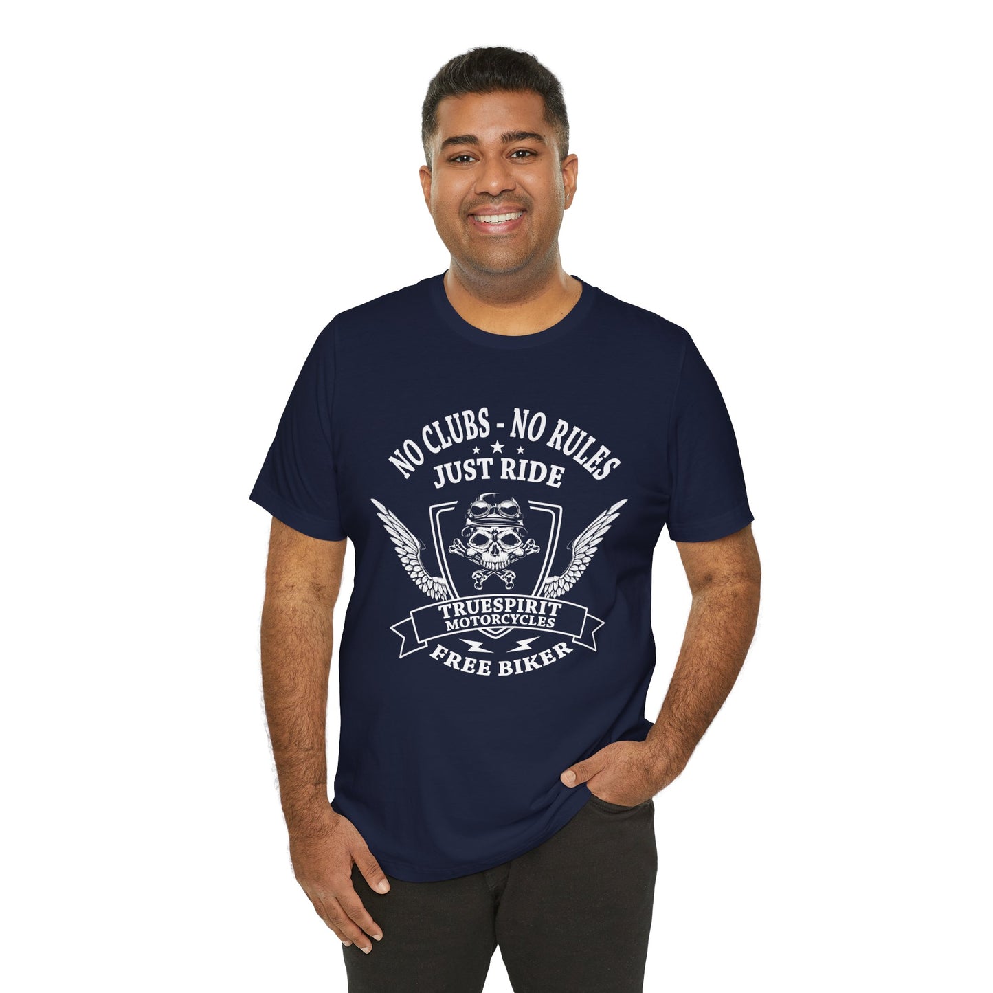 No Clubs, No Rules, Just Ride - Unisex Jersey Short Sleeve Tee - 13378