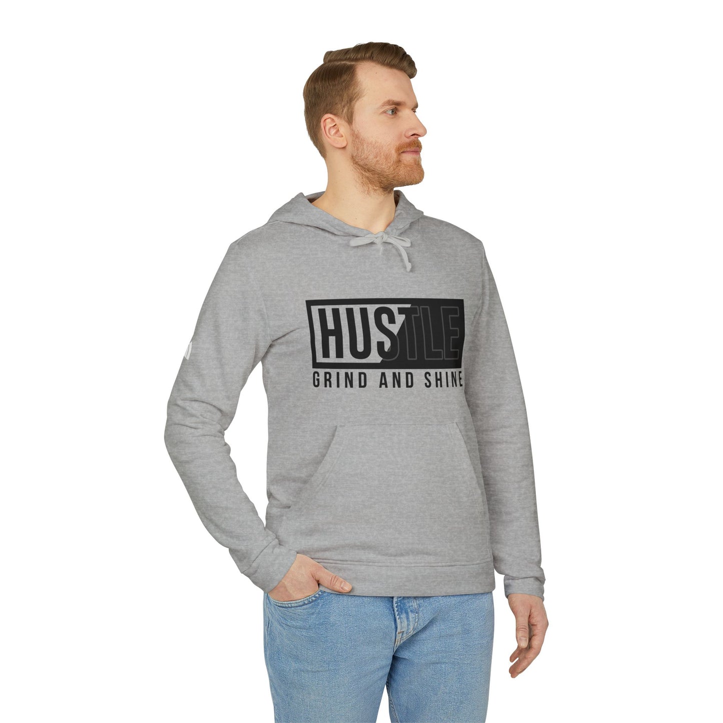 Hustle, Grind And Shine - Adidas Unisex Fleece Hoodie