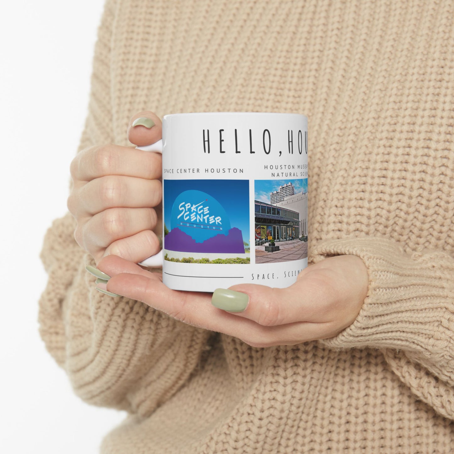 Hello, Houston! Ceramic Mug - 11oz & 15oz - Perfect Gift for Space and Science Lovers - 12094