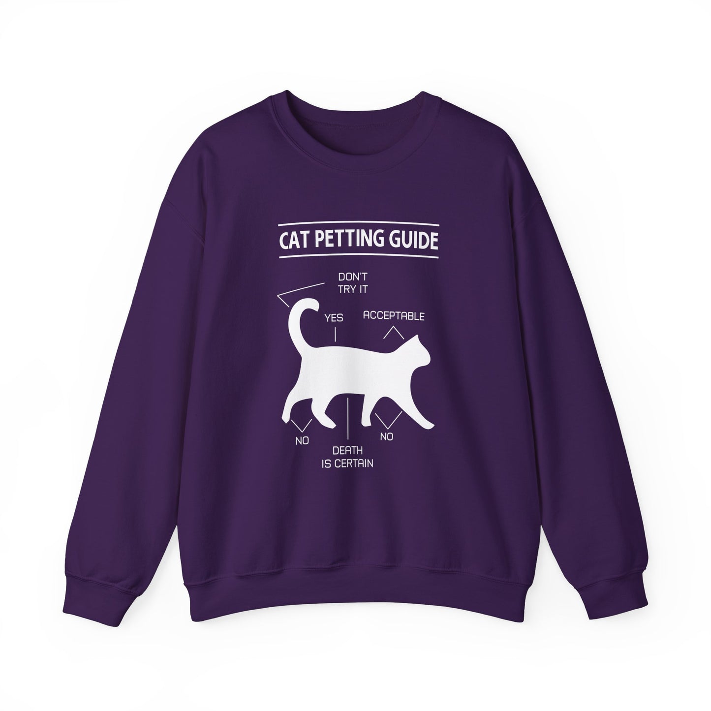 Cat Petting Guide - Unisex Heavy Blend™ Crewneck Sweatshirt