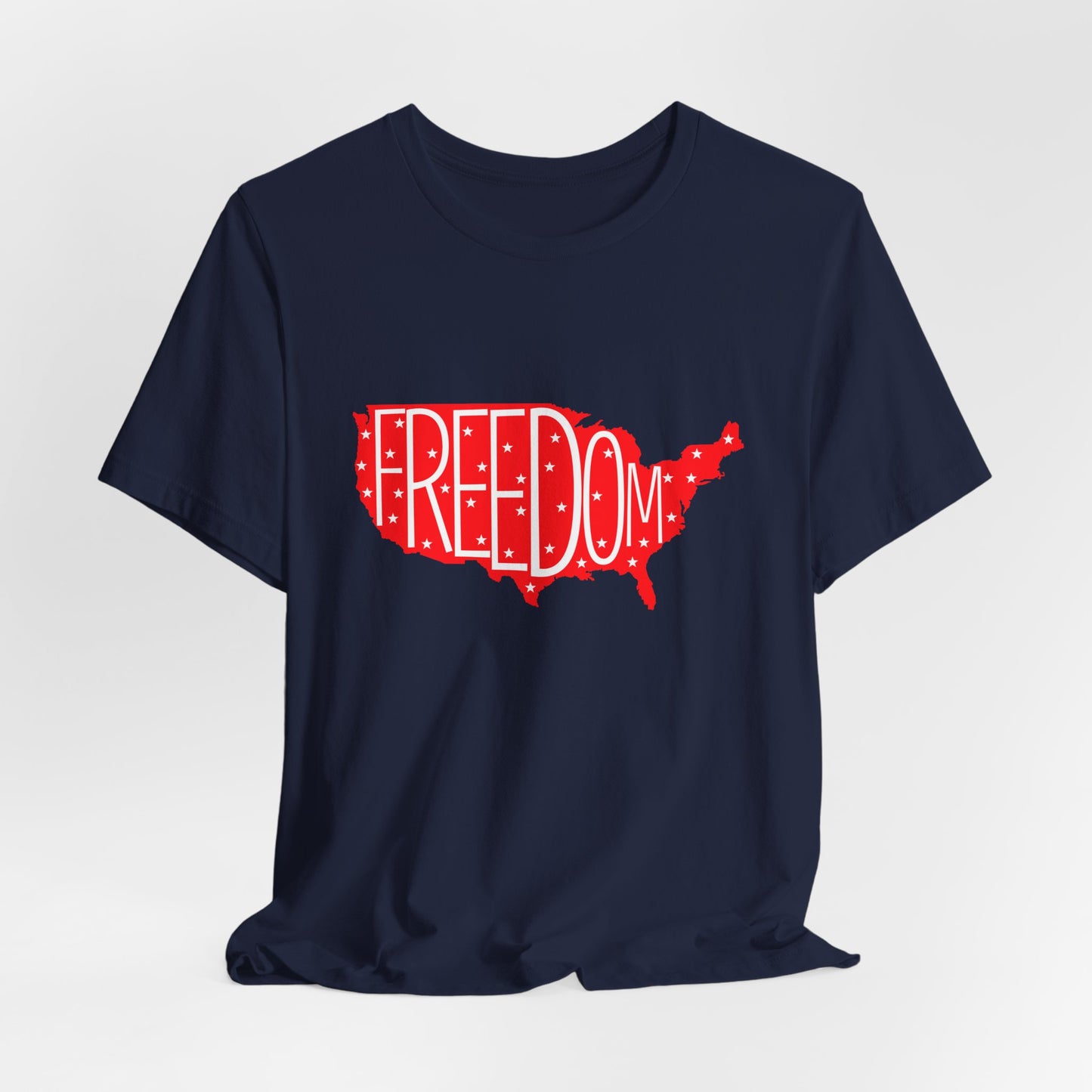 USA Freedom Tee - Comfortable Unisex Jersey Short Sleeve T-Shirt, Perfect for Independence Day, Casual Wear, Gifts, 4th of July - 13652