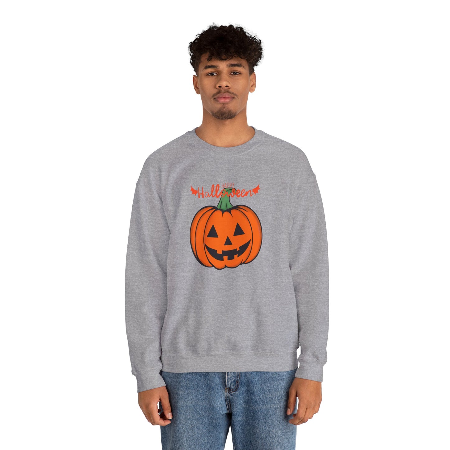 Happy Halloween, Big Pumpkin - Unisex Heavy Blend™ Crewneck Sweatshirt