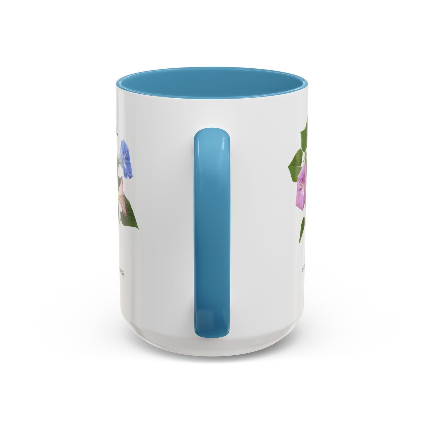 Happy Birthday: September Born, Morning Glory Flower, Customizable - Accent Coffee Mug (11, 15oz)