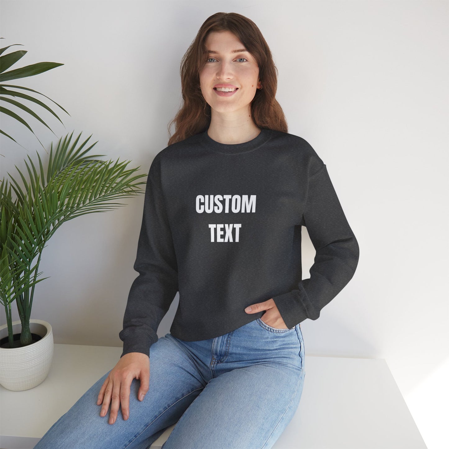 Custom Text Crewneck Sweatshirt – Personalized Unisex Pullover - 14682