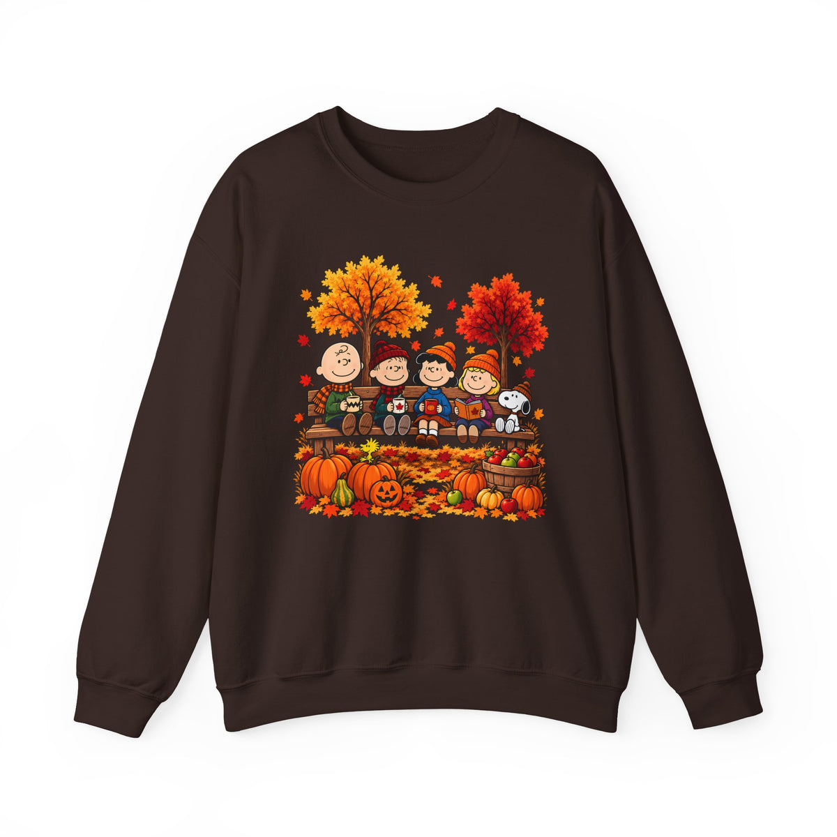 Fall Friends Crewneck Sweatshirt, Cute Autumn Pumpkin Patch Design - 14999