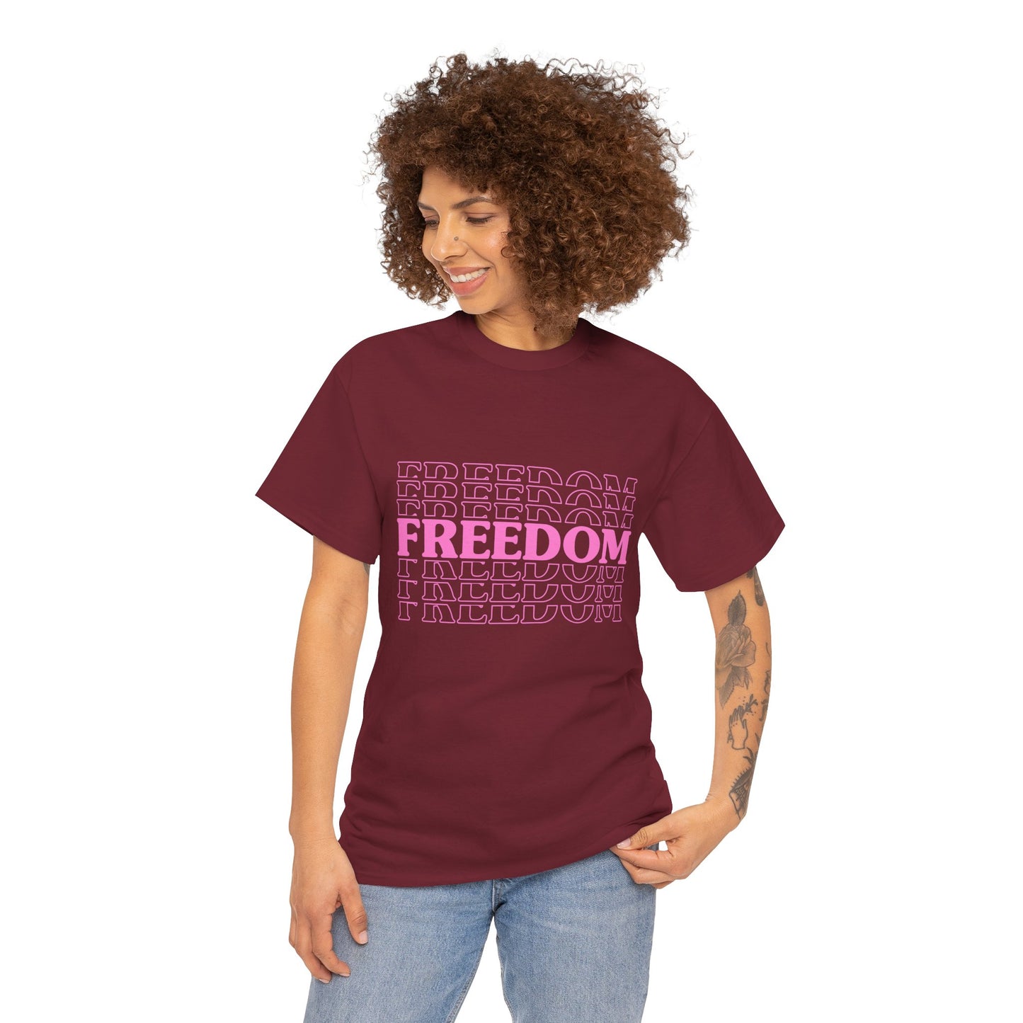 Bold Freedom Graphic Tee, Unisex Heavy Cotton Shirt, Casual Wear, Gift for Freedom Lovers, Statement T-Shirt, Everyday Essentials - 13518