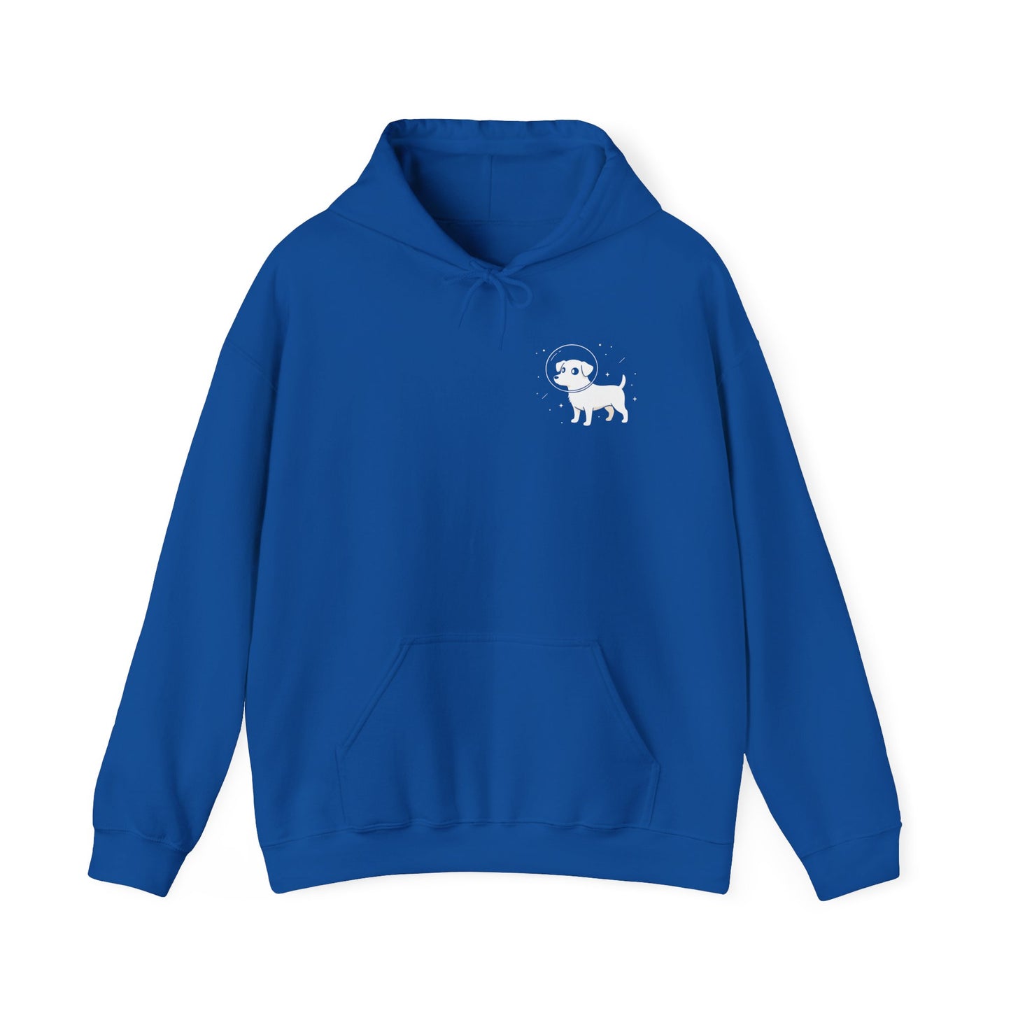 Dog in Space Hoodie – Space Puppy Graphic Hooded Sweatshirt, Unisex Heavy Blend™ - 14679