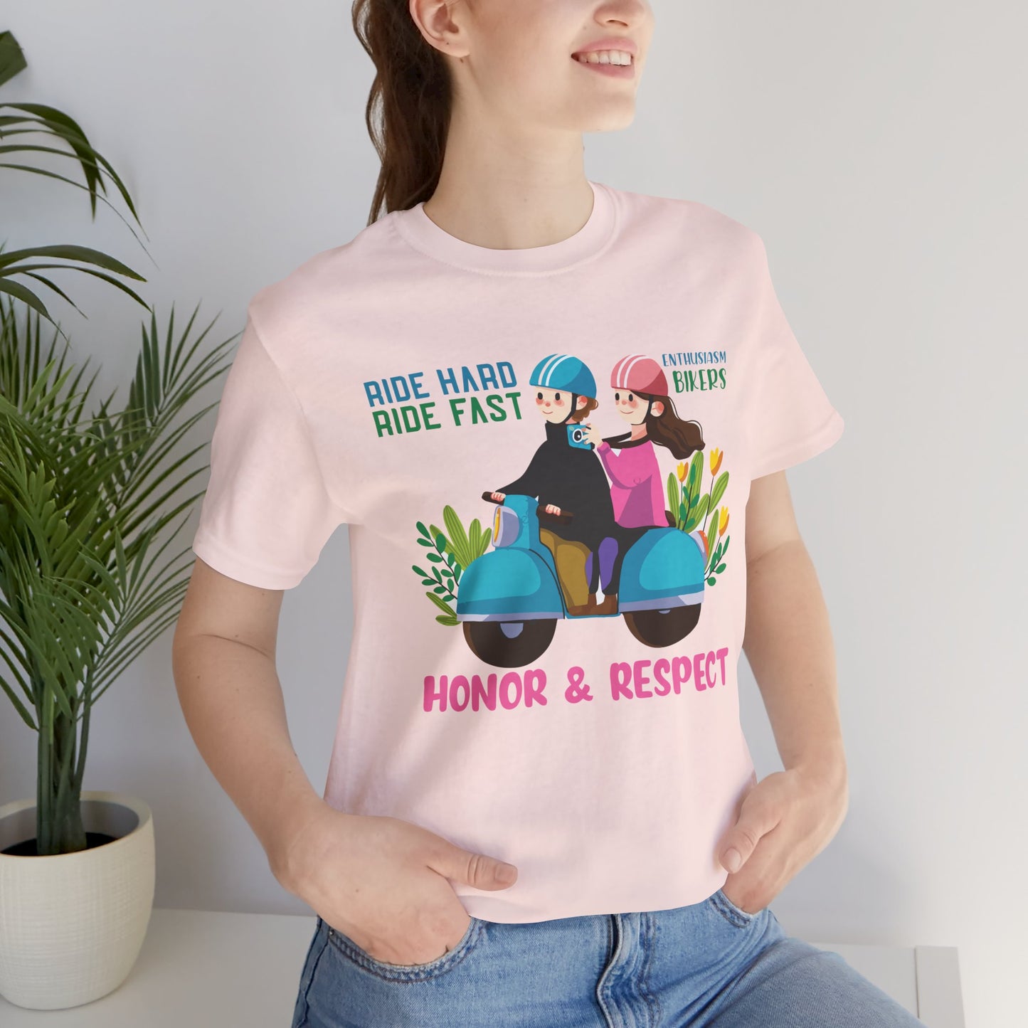 Bikers: Ride Hard, Ride Fast  - Unisex Jersey Short Sleeve Tee - 13611