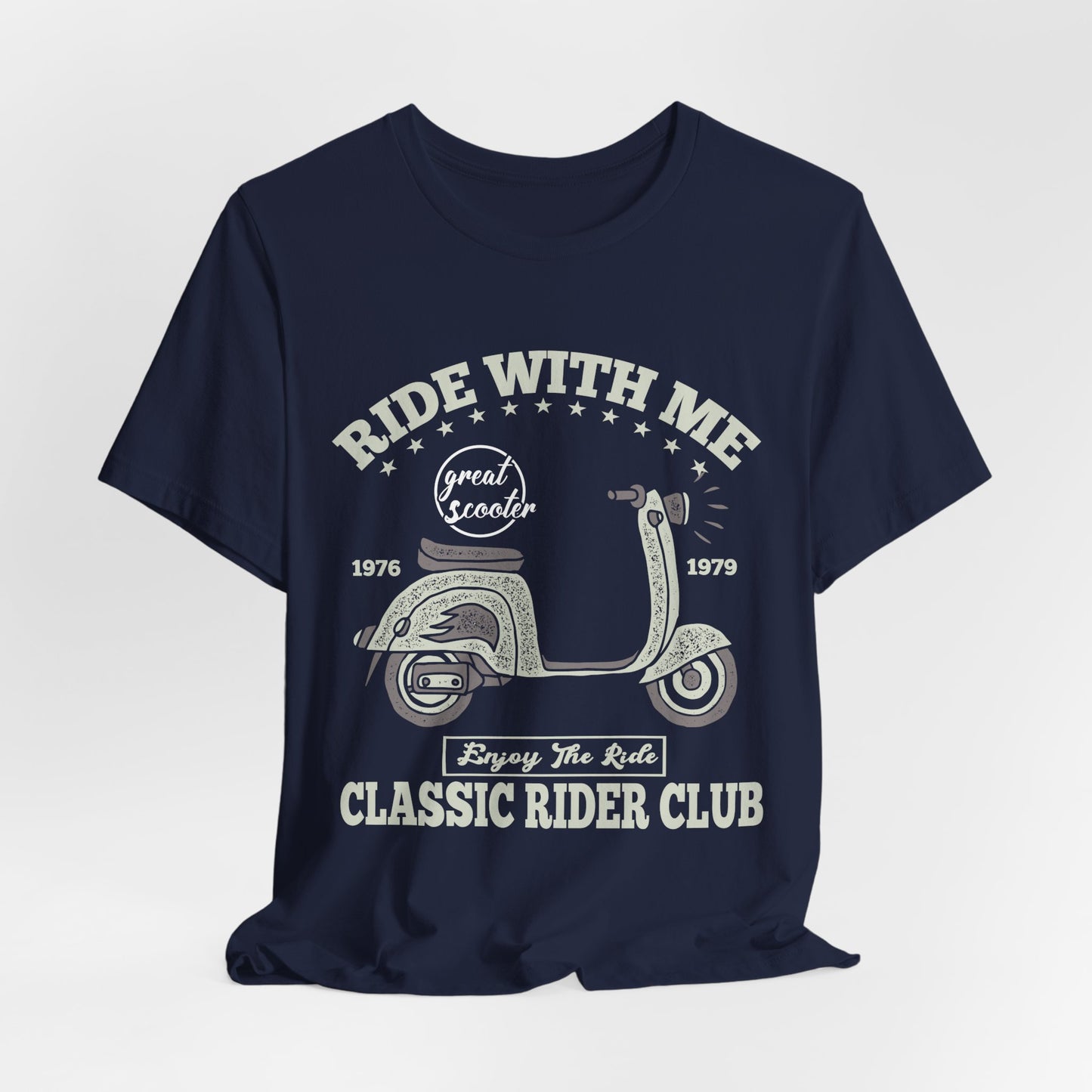 Ride With Mt, Great Scooter - Unisex Jersey Short Sleeve Tee - 13215