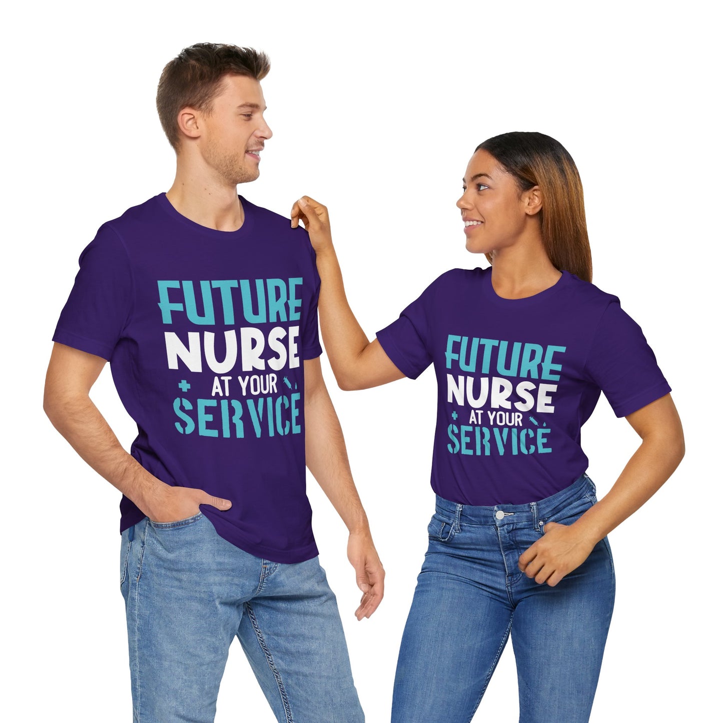 Future Nurse, At Your Service - Unisex Jersey Short Sleeve Tee - 13270