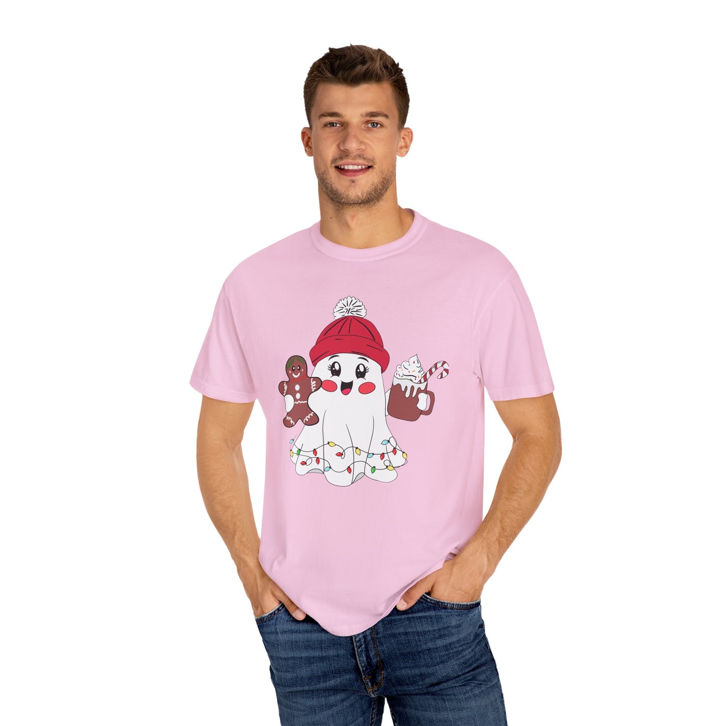 Christmas Ghost - Unisex Garment-Dyed T-shirt - 10408