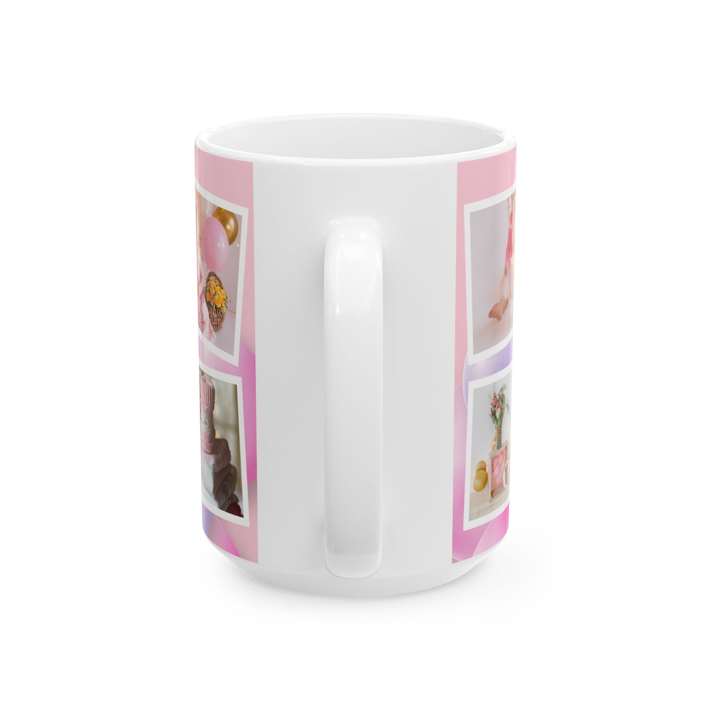 Cute Birthday Memory Ceramic Mug | Hooray! We're already 1 | Photo Collage Mug | Perfect Gift, Baby's 1st Birthday, Milestone Celebration - 13999
