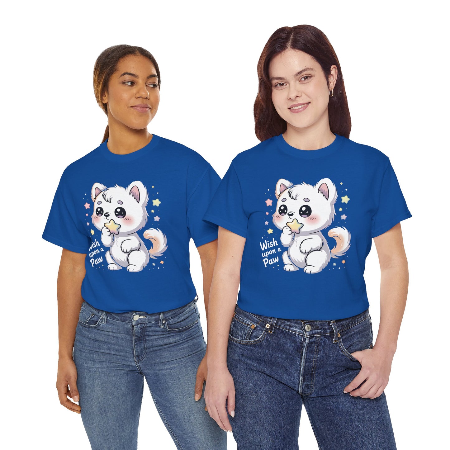 Cute Kitten T-Shirt – “Wish Upon a Paw” Kawaii Cat Tee Gift - 14851