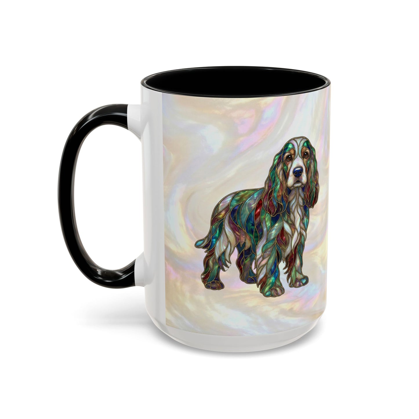 Cocker Spaniel Accent Coffee Mug -Stained Glass Style (11/15oz) - 14626