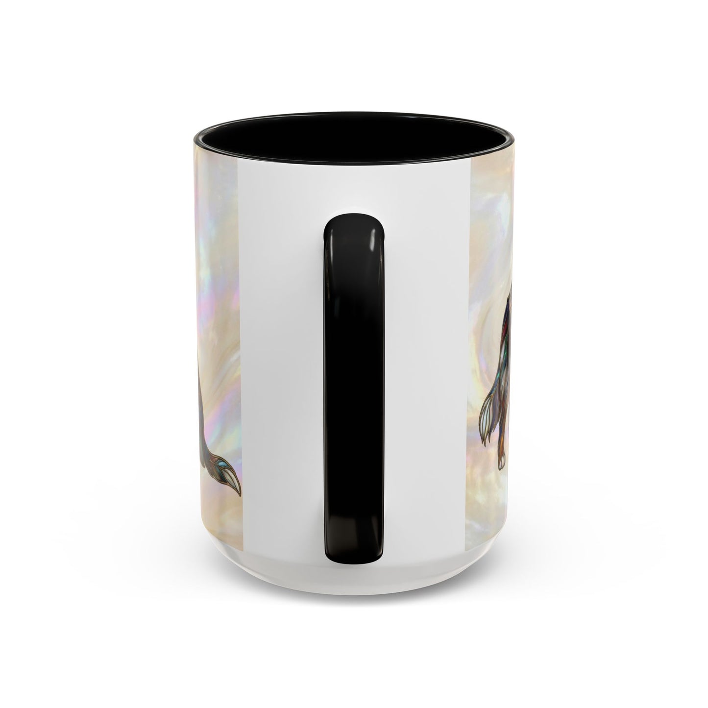 Australian Shepherd Accent Coffee Mug — Stained Glass Design (11/15oz) -14614