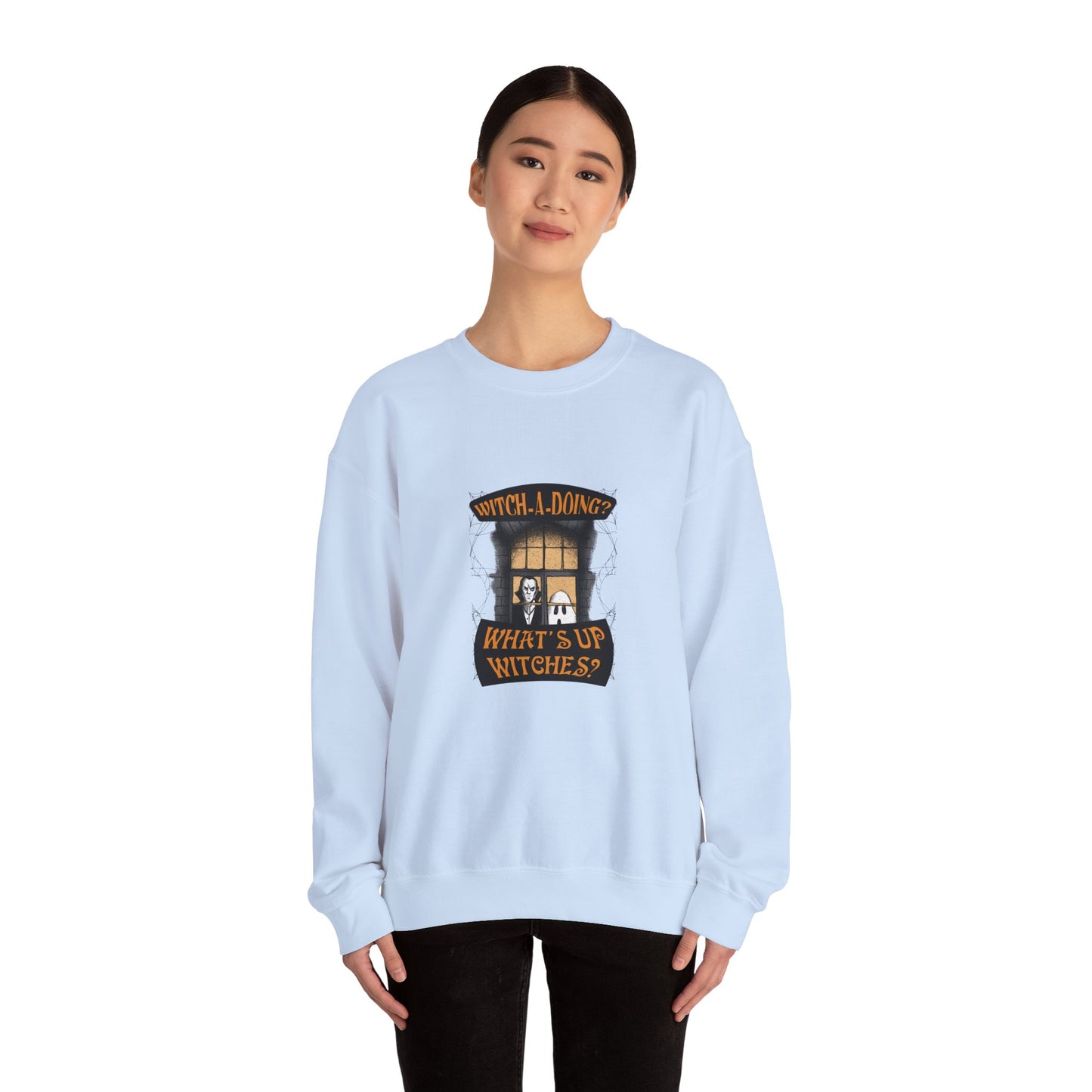 What's Up Witches? - Unisex Heavy Blend™ Crewneck Sweatshirt