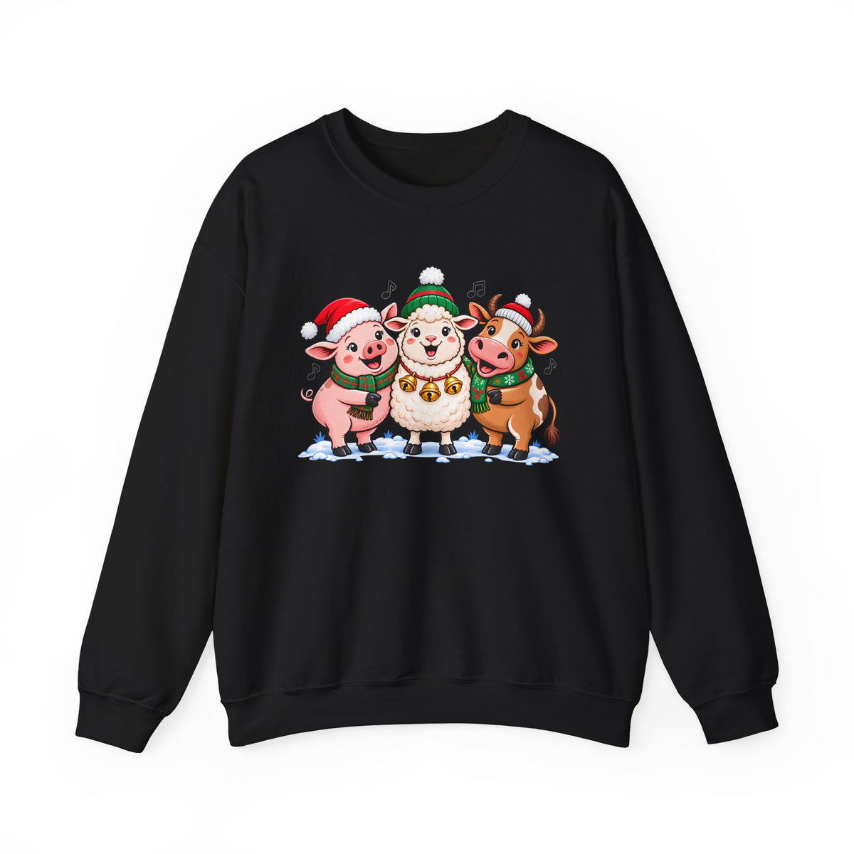 Christmas Farm Animal Friends Sweatshirt, Cute Holiday Crewneck - 14560
