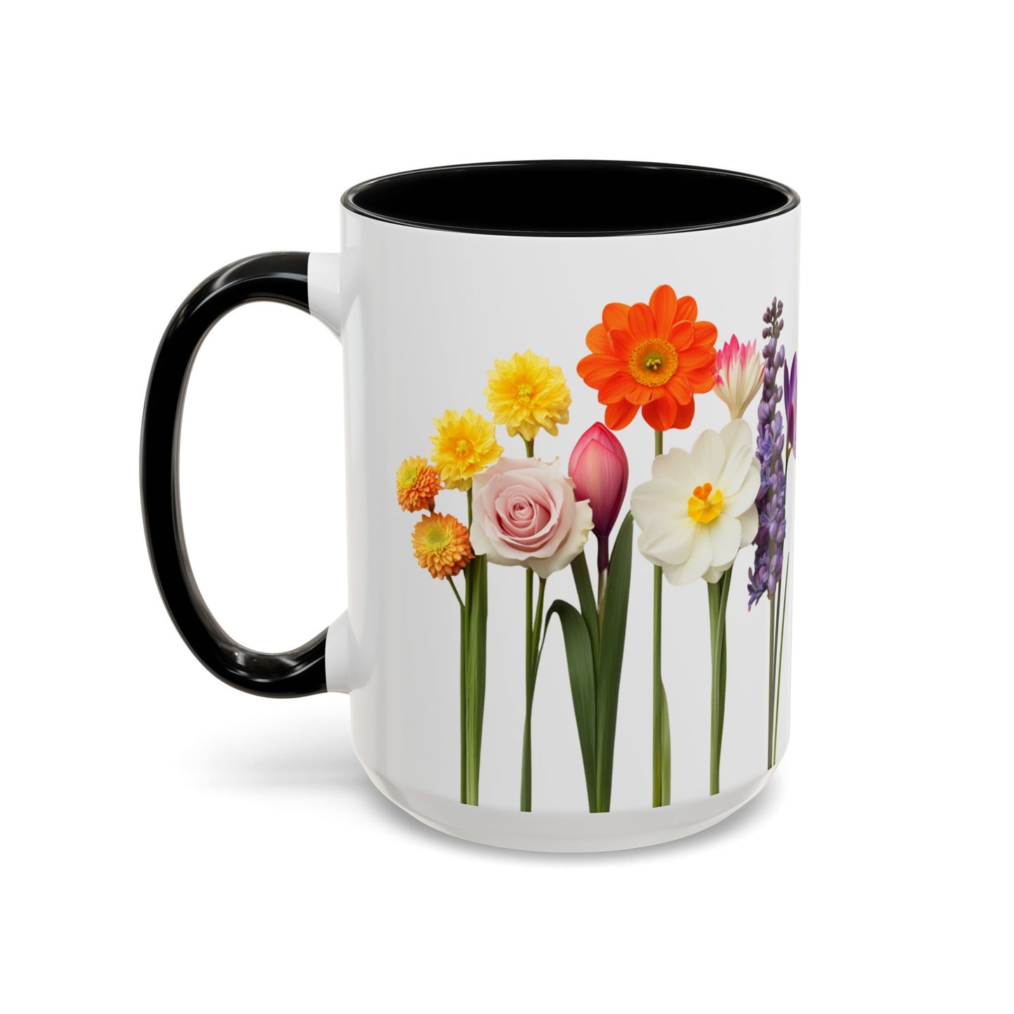 Bright Flowers - Accent Coffee Mug (11, 15oz) - 10400