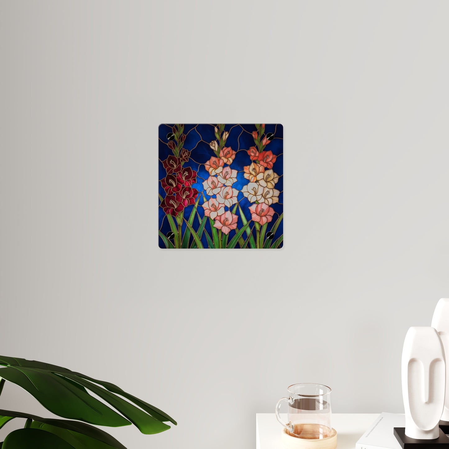 Gladiolus Floral Acrylic Wall Art Panel – Elegant Garden Blooms Home Decor - 14606