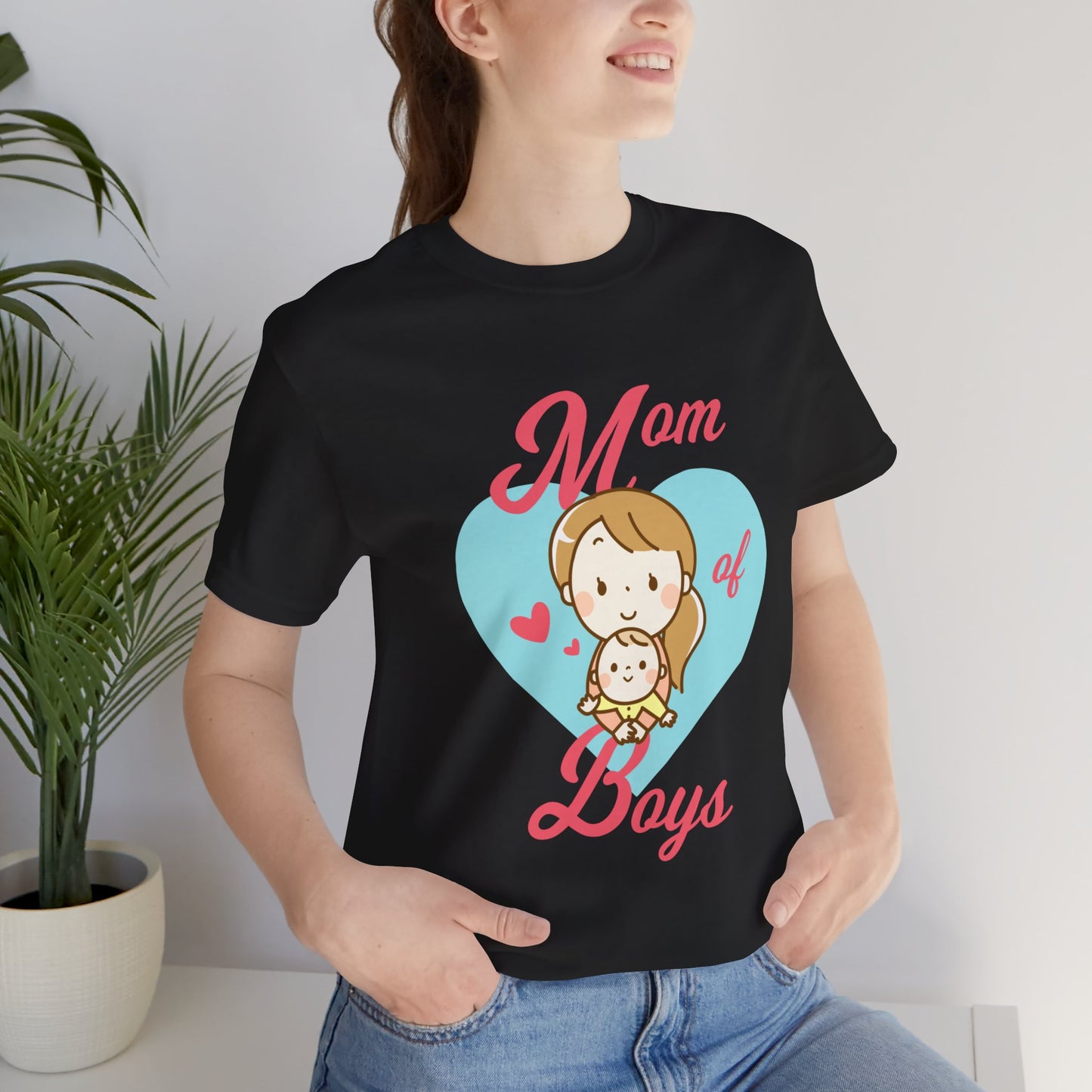 Mom Of Boys - Unisex Jersey Short Sleeve Tee