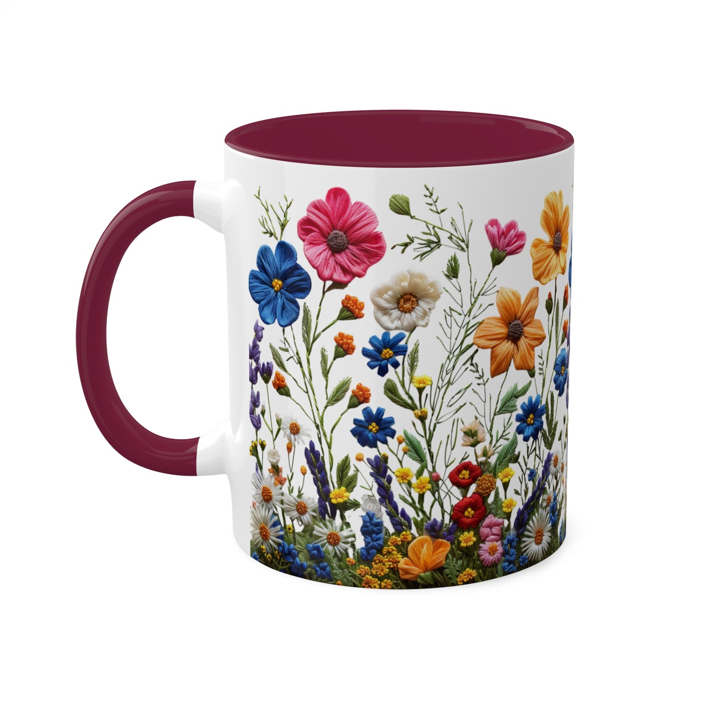 Wild and Free: Wildflower Colorful Mugs, 11oz