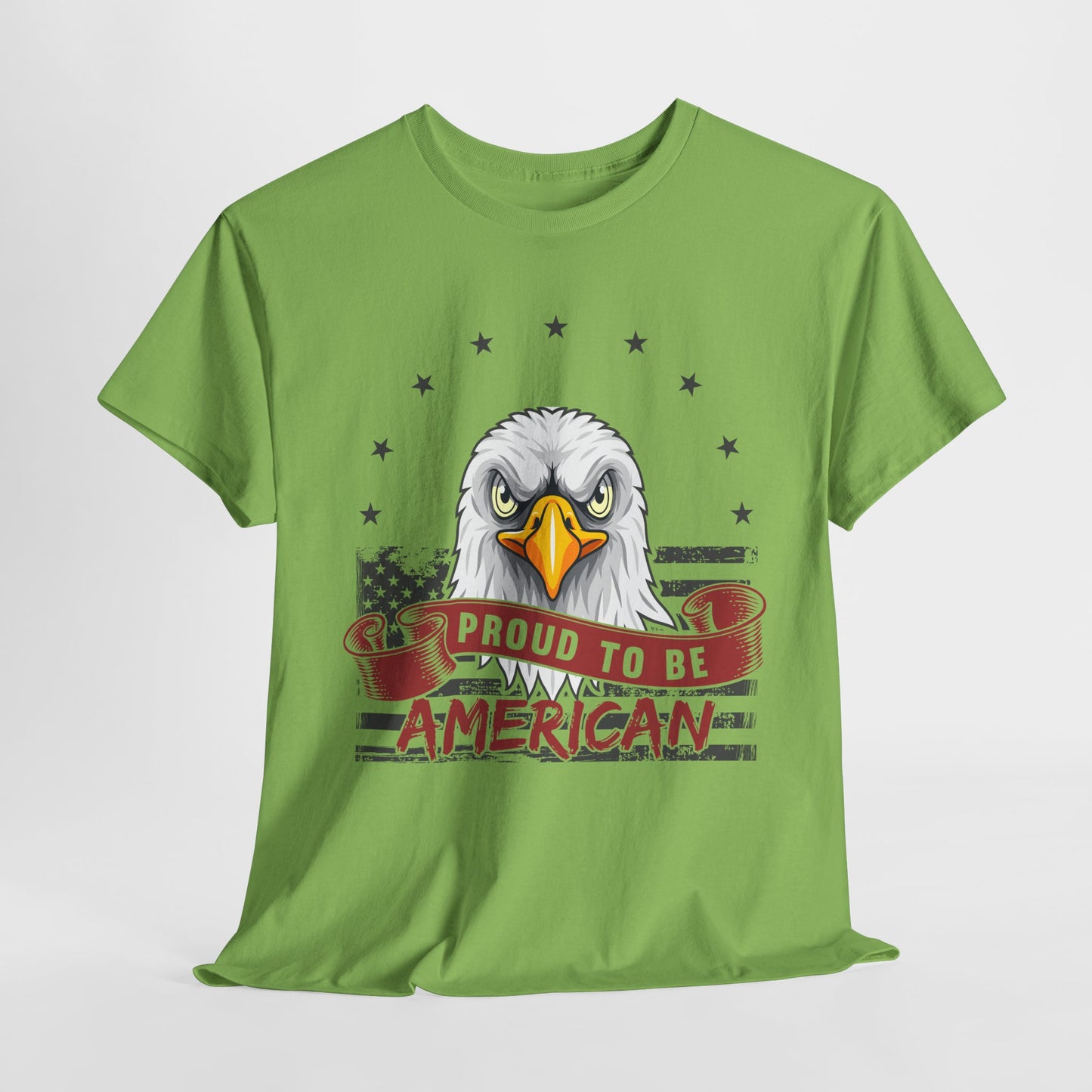 Proud to Be American Tee, Patriotic T-Shirt, USA Pride Shirt, Eagle Graphic Tee, Independence Day Gift, 4th of July Apparel - 13785