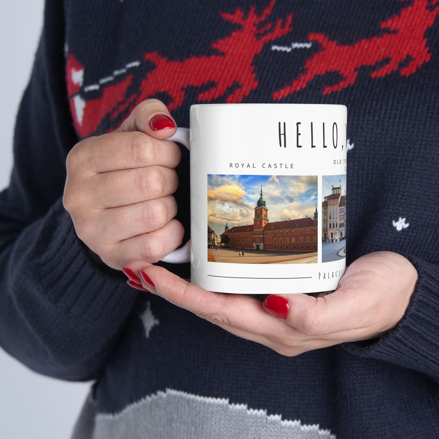 Hello Warsaw! Travel Ceramic Mug - 11oz & 15oz - 12092
