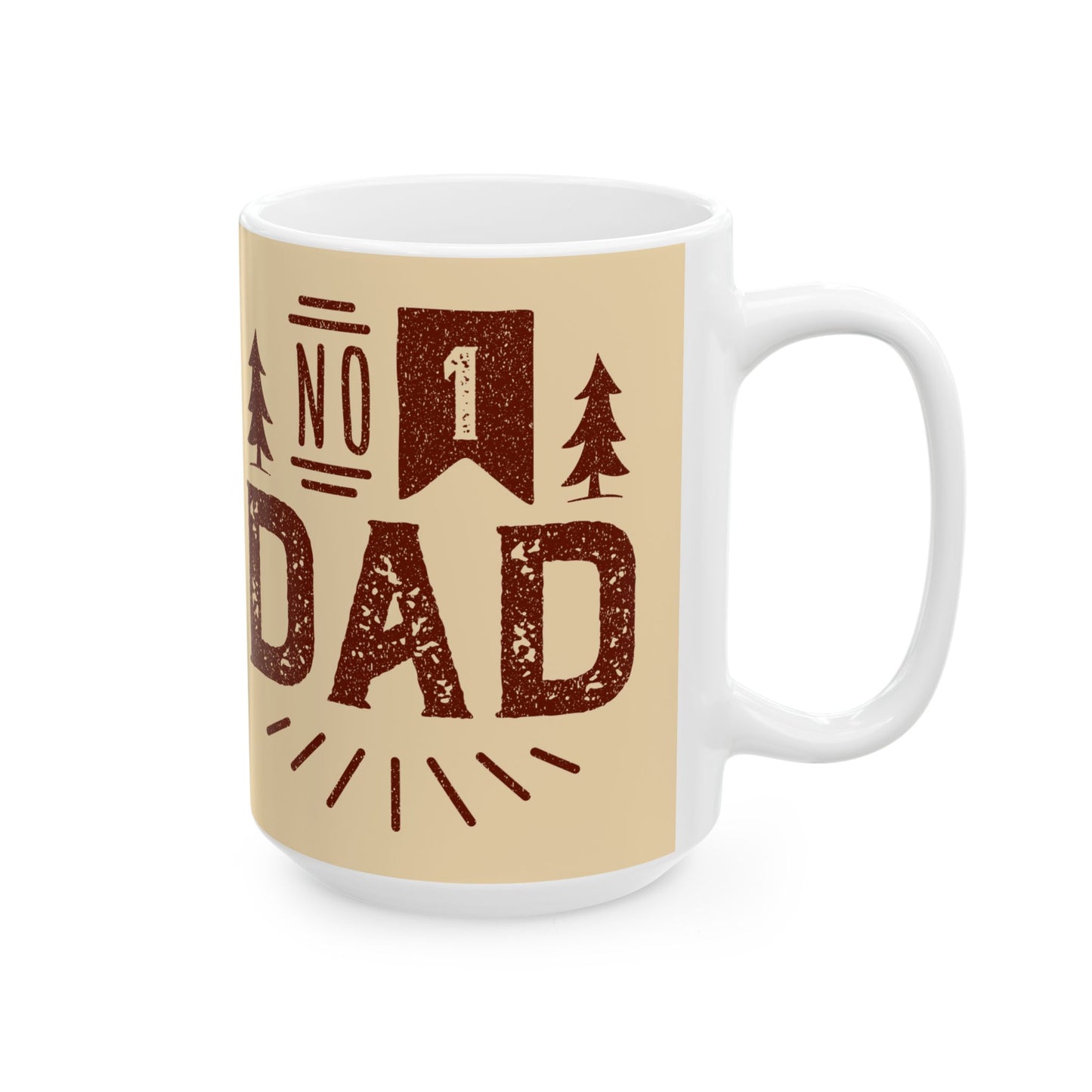 Father's Day Ceramic Mug, 11oz & 15oz, Unique Gift for Dad, Coffee Tea Cup, Personalized Dad Mug, Celebration Mug - 14011