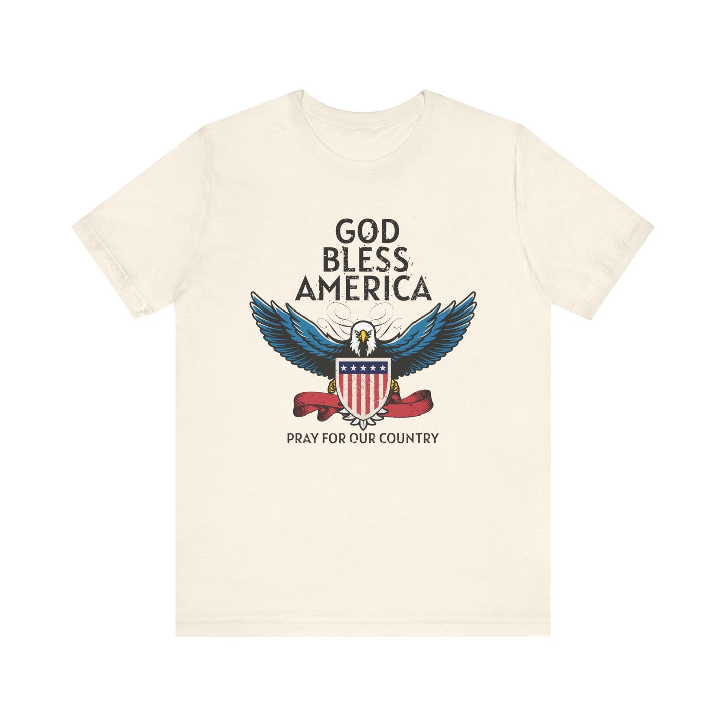 God Bless America Unisex Tee | Patriotic Shirt, American Eagle Design, Casual Wear, Independence Day, Gifts for Veterans - 13786