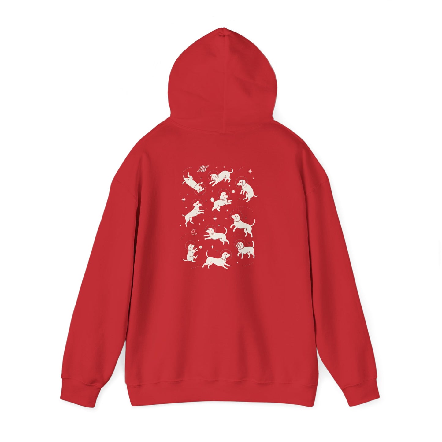 Dog in Space Hoodie – Space Puppy Graphic Hooded Sweatshirt, Unisex Heavy Blend™ - 14679