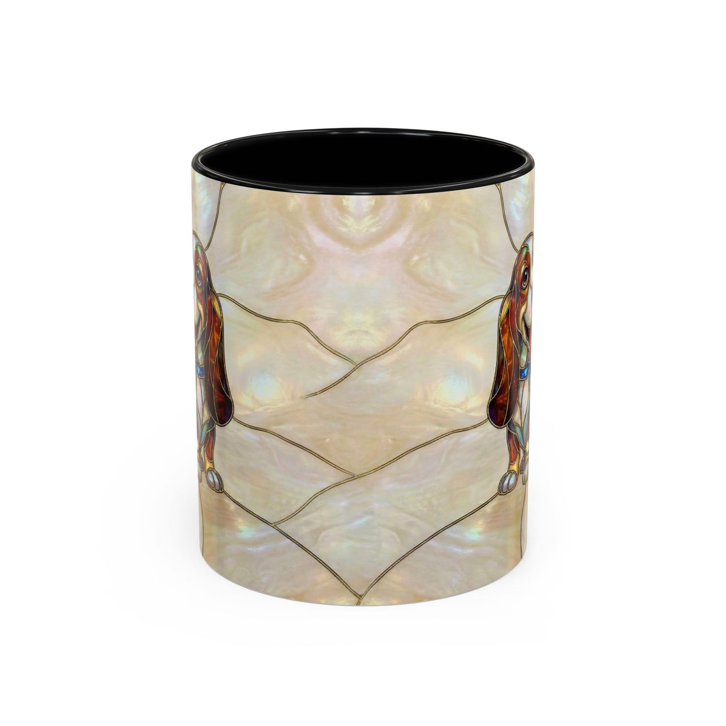 Basset Hound Stained Glass Accent Coffee Mug (11/15oz) - 14520