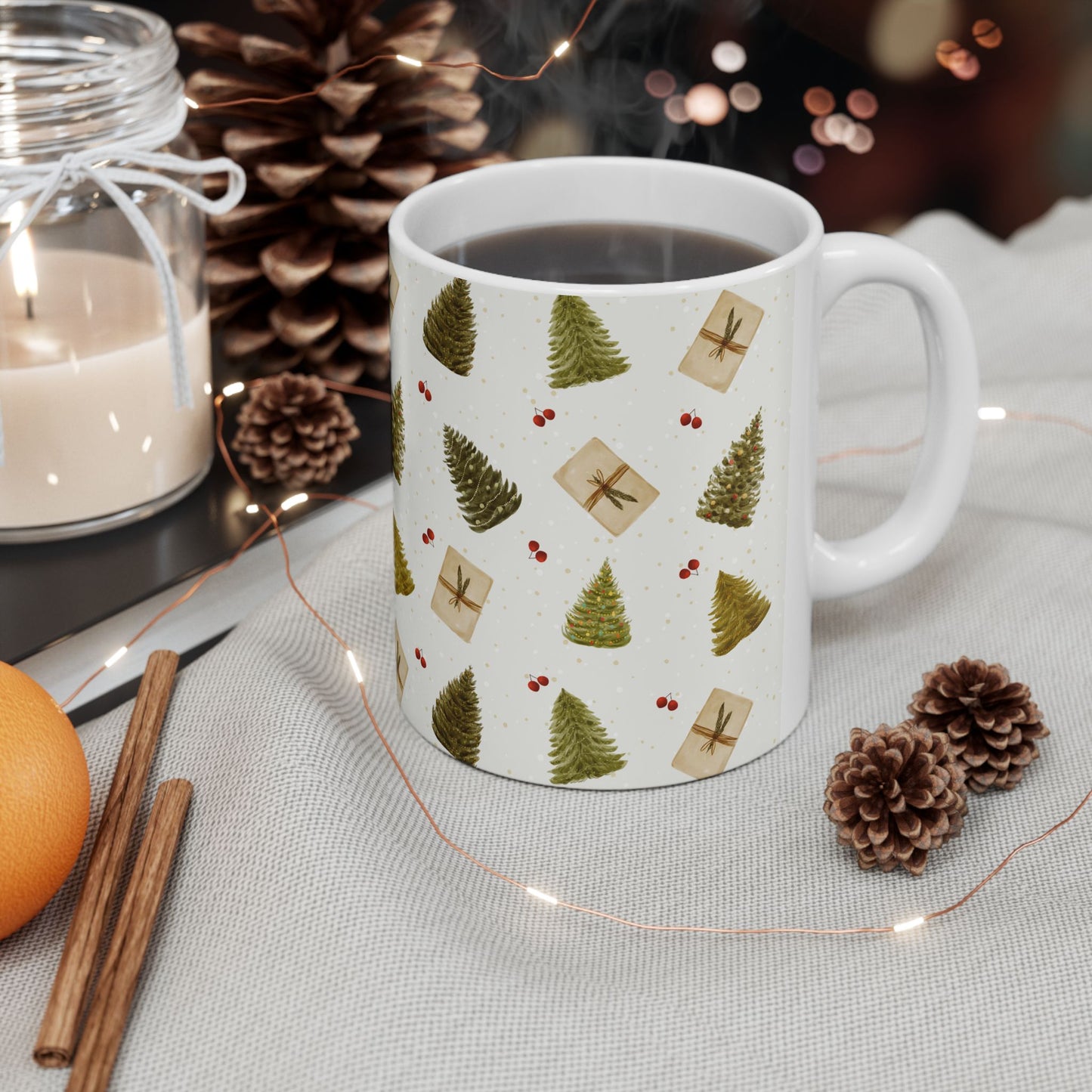 Christmas Trees & Gifts - Ceramic Mug, (11oz, 15oz) - 10914